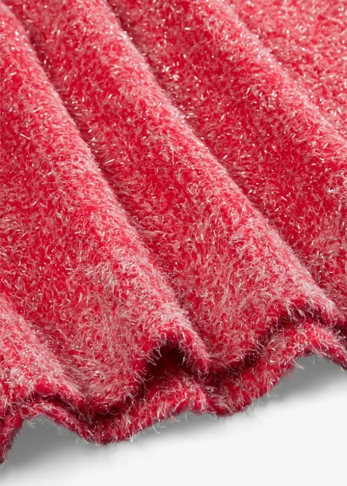 Long sweater with lurex Rainbow, red