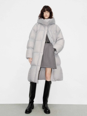 Longline Hooded Down Coat