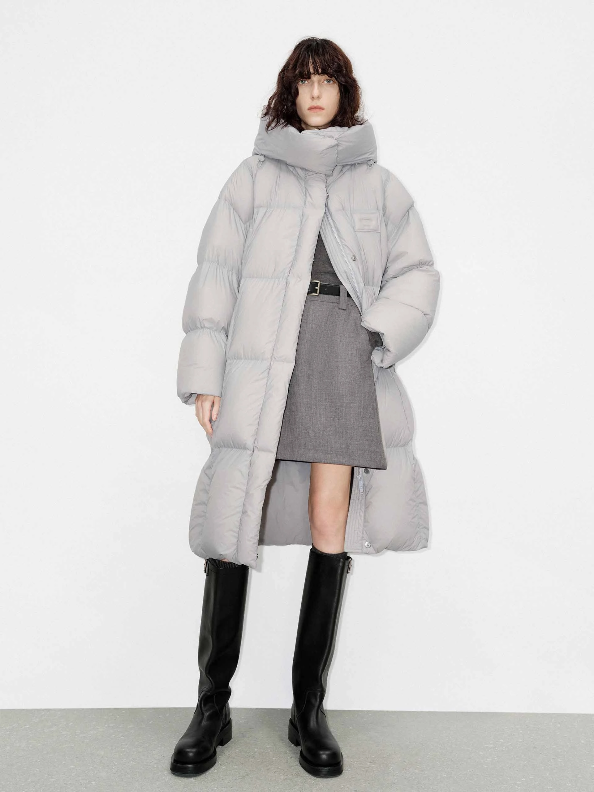 Longline Hooded Down Coat