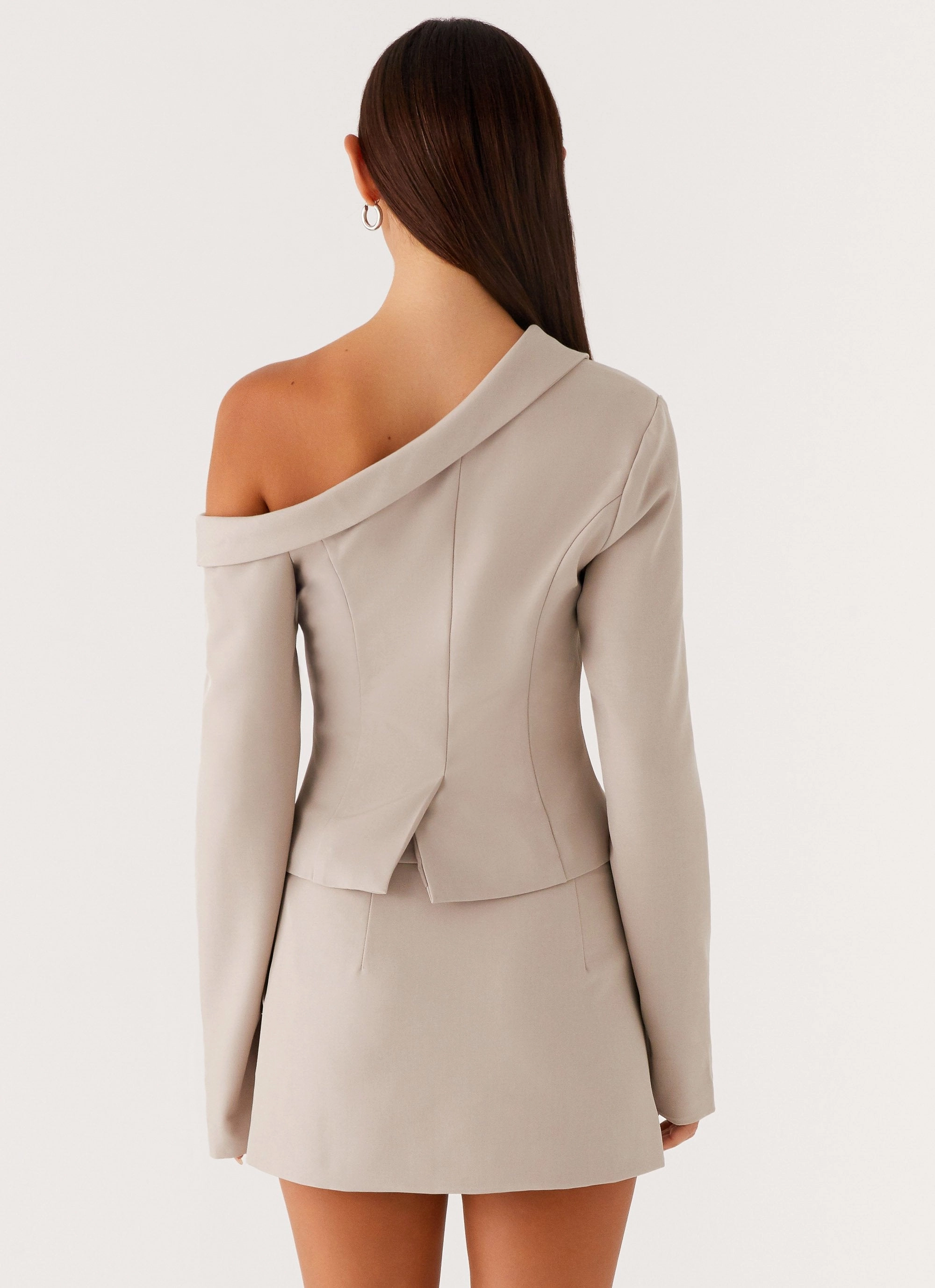 Looking Good Off Shoulder Blazer - Pebble Odor Resistant Tech Compact Layer