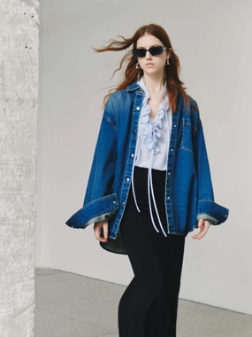 Loose Organic Denim Jacket Loose Organic Denim Jacket