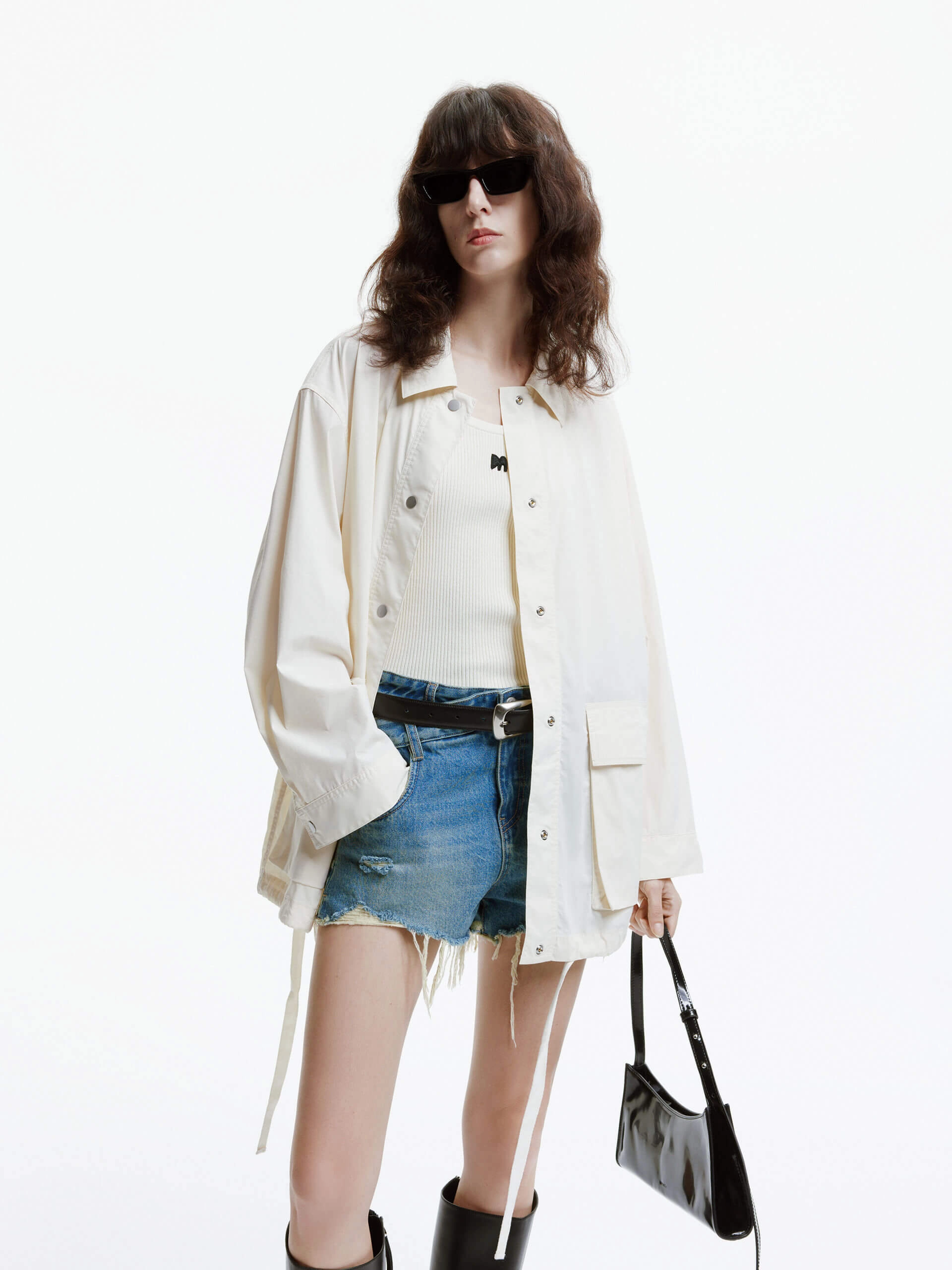 Loose Snap Button Jacket