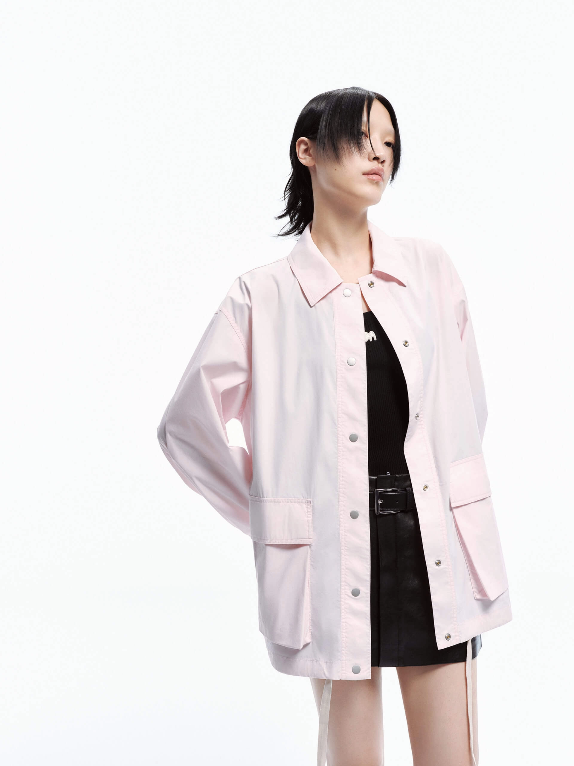 Loose Snap Button Jacket