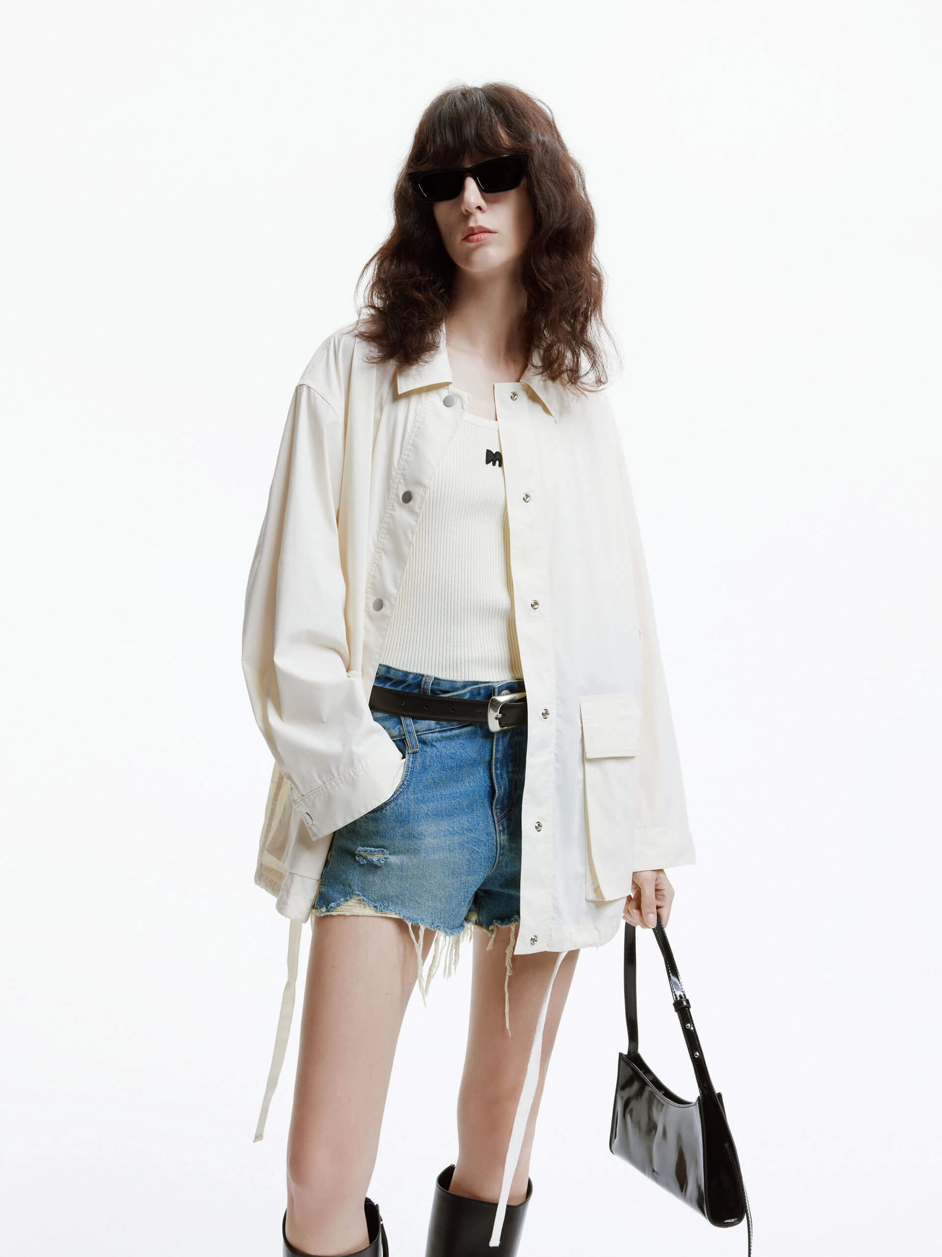 Loose Snap Button Jacket