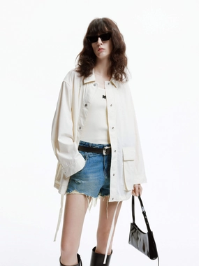 Loose Snap Button Jacket