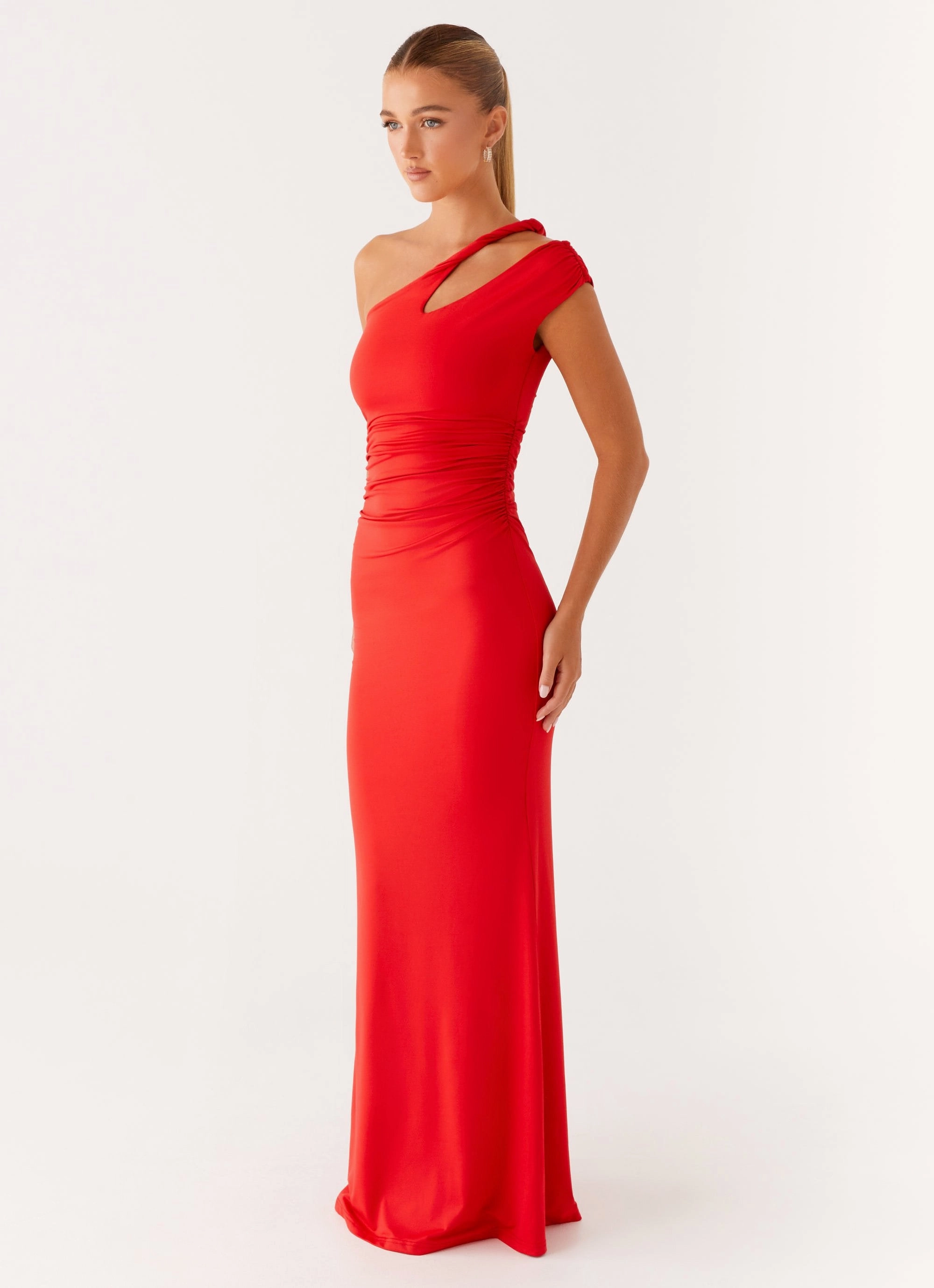 Lopez Maxi Dress - Tangerine Soft color Fashionable Design