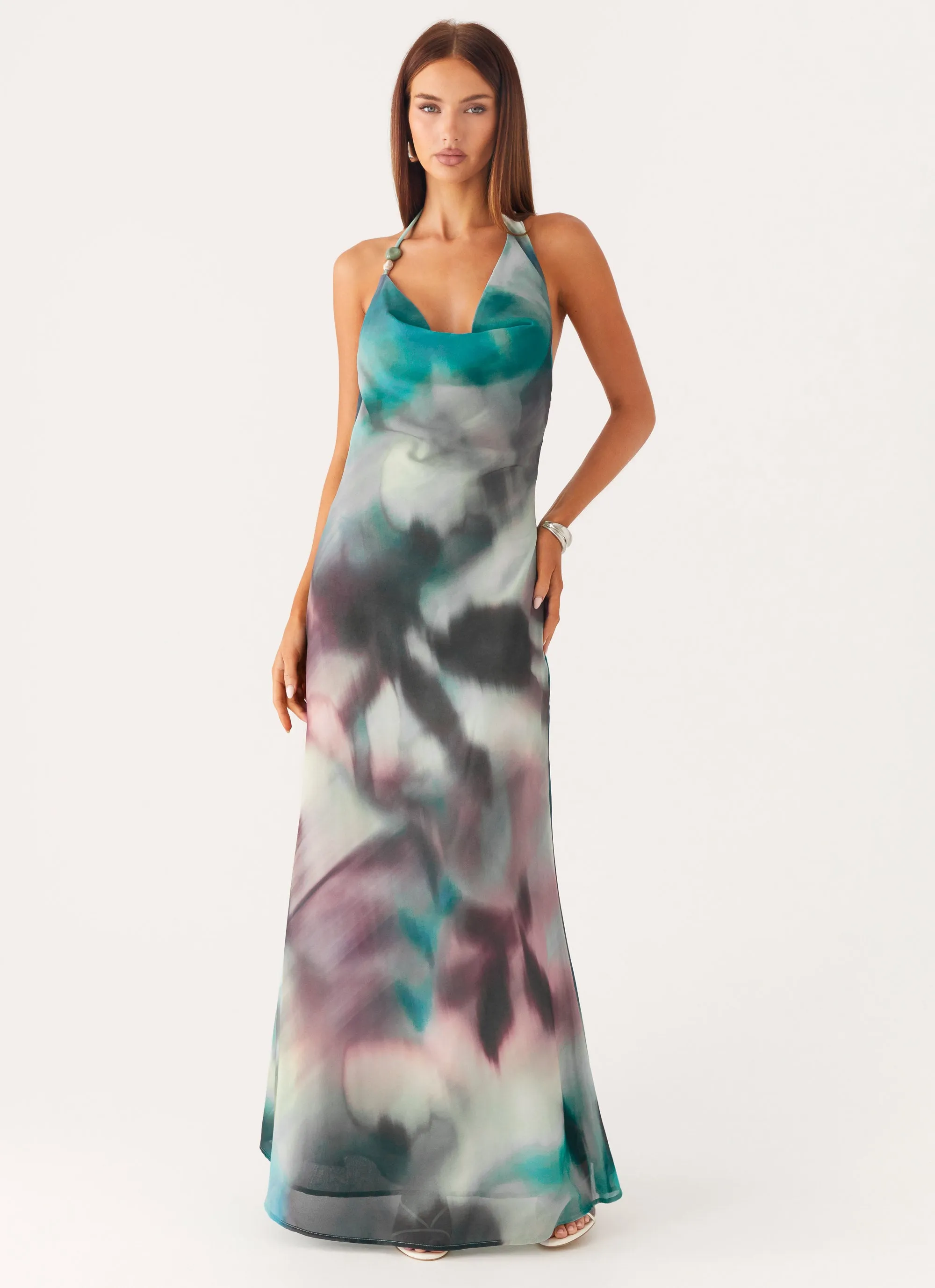 Polished Style Job Interview Lost At Sea Maxi Dress - Sea Splash