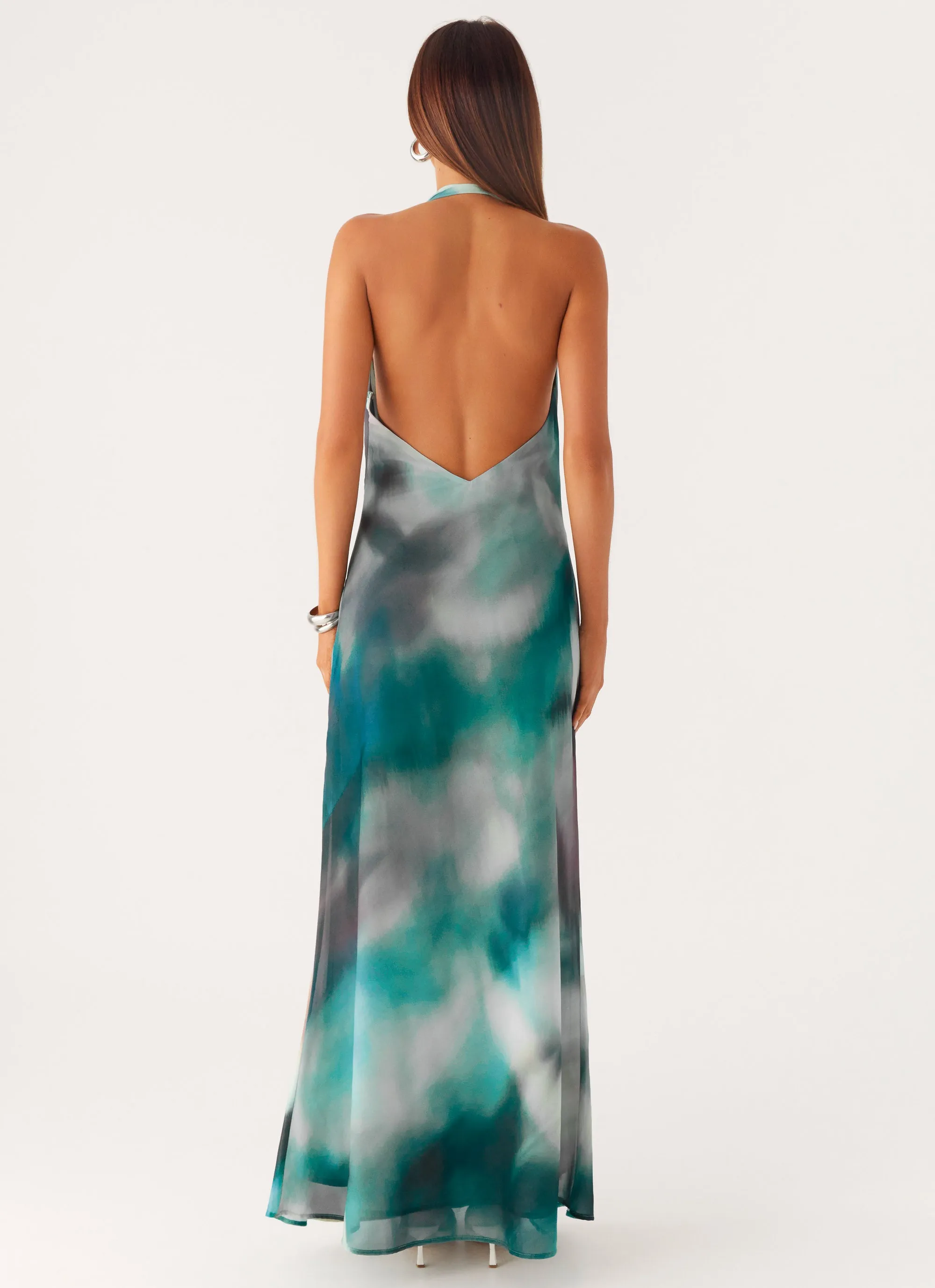 Lost At Sea Maxi Dress - Sea Splash Eco Dye Technique Functional Design