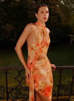 vacation wear Lou Midi Dress - Sunset Floral