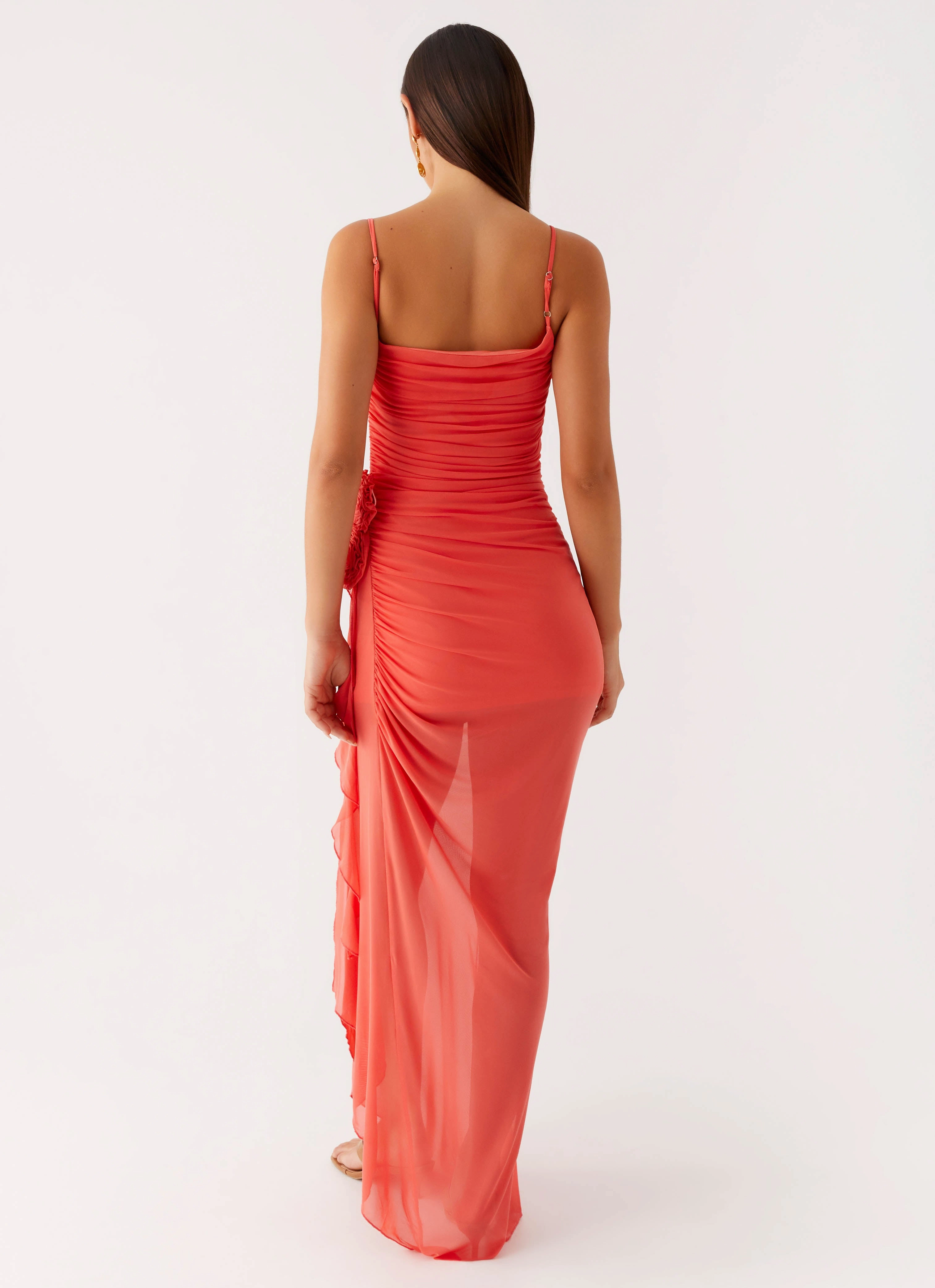 Feminine Details Louana Maxi Dress - Coral