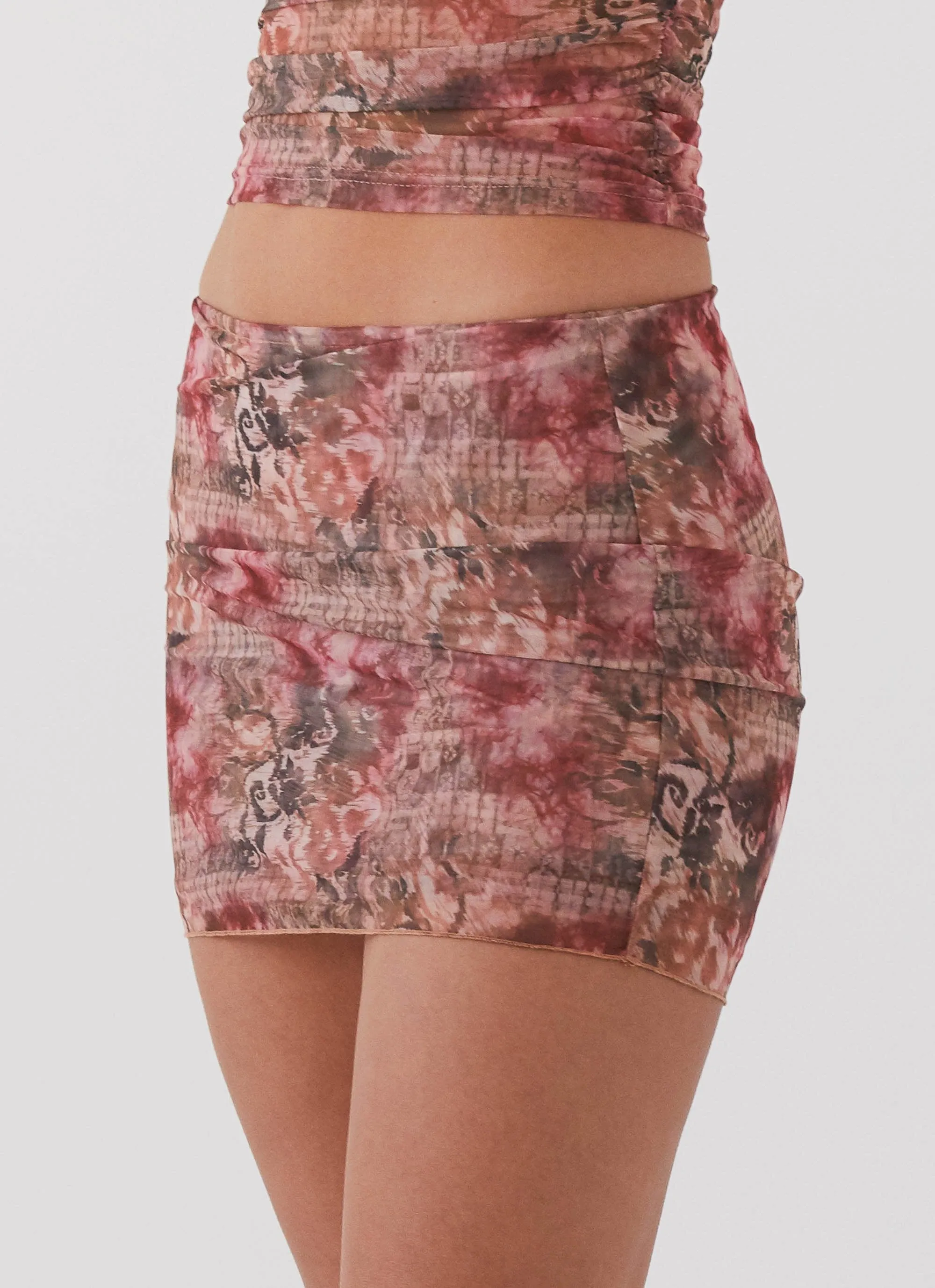 Love Child Mesh Mini Skirt - Palais Floral Tear Resistant