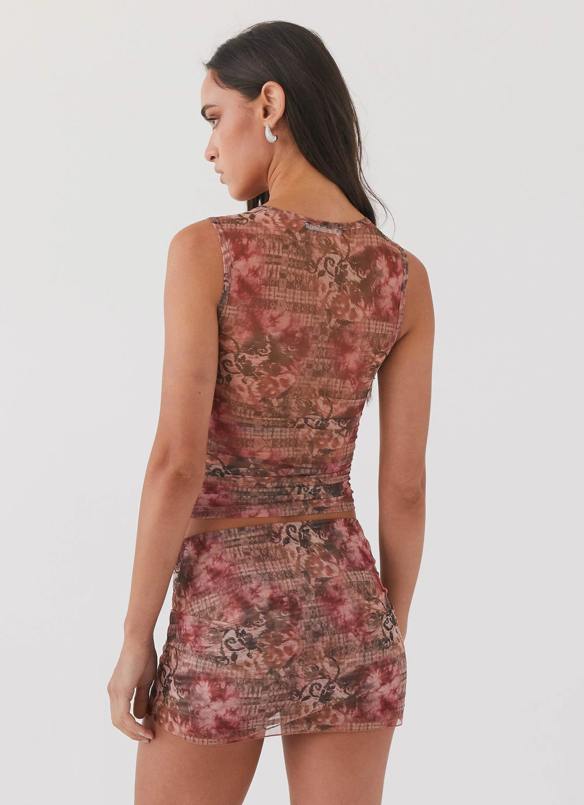 Love Child Mesh Mini Skirt - Palais Floral Editorial Look Curve Friendly