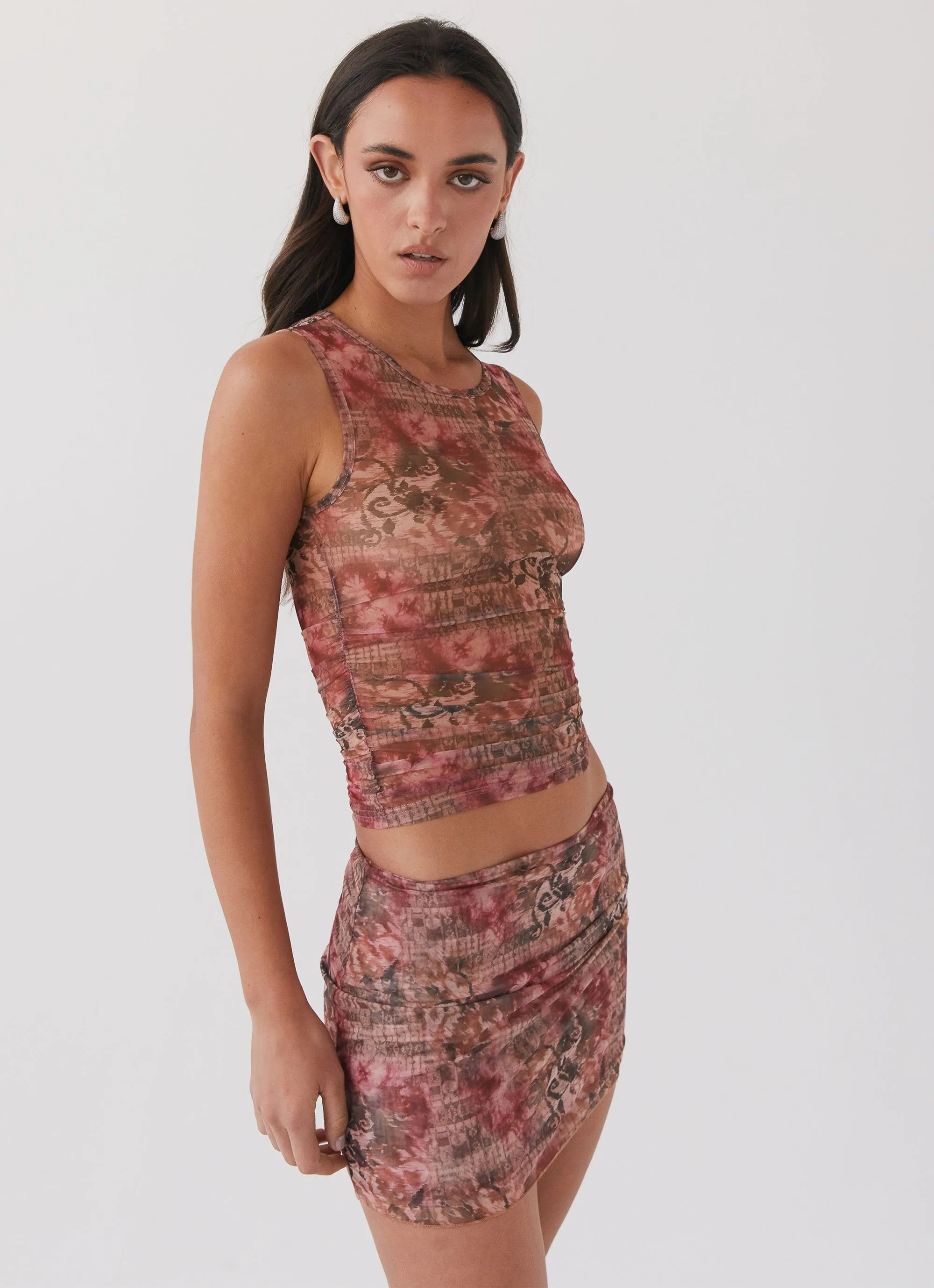 Love Child Mesh Mini Skirt - Palais Floral Travel Ready