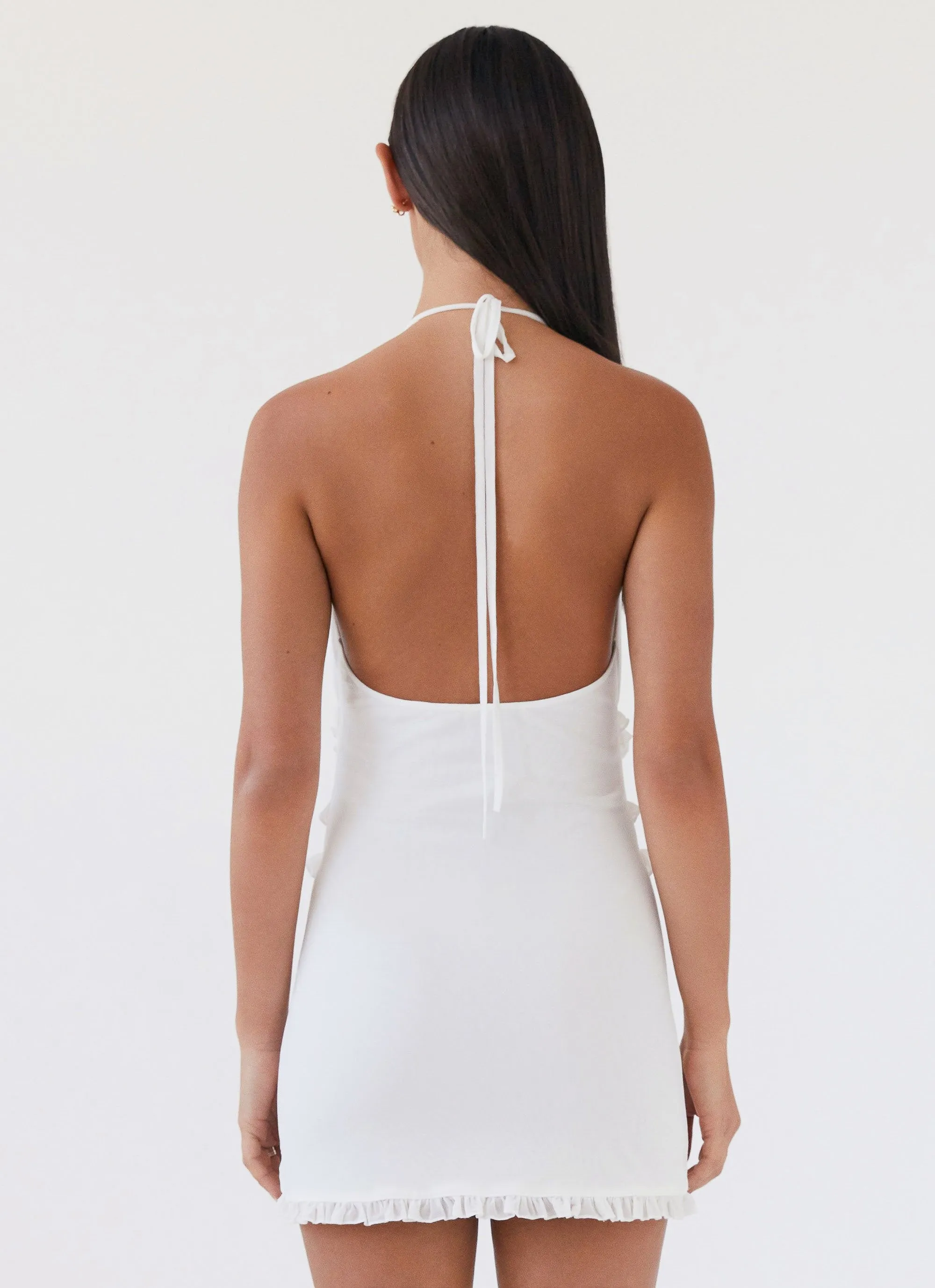 garden party Love Exchange Ruffle Mini Dress - White