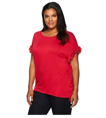 Love Scarlett Women's Plus Size Fringe Accent Tees
