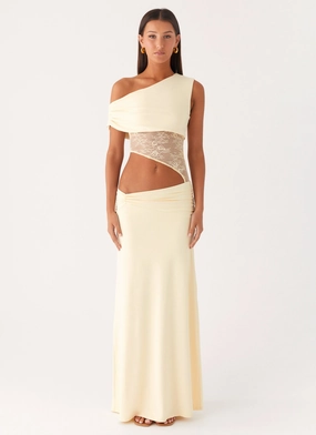 Love Motion Maxi Dress - Lemon Unique Attire Love Motion Maxi Dress - Lemon Fashionable And Functional