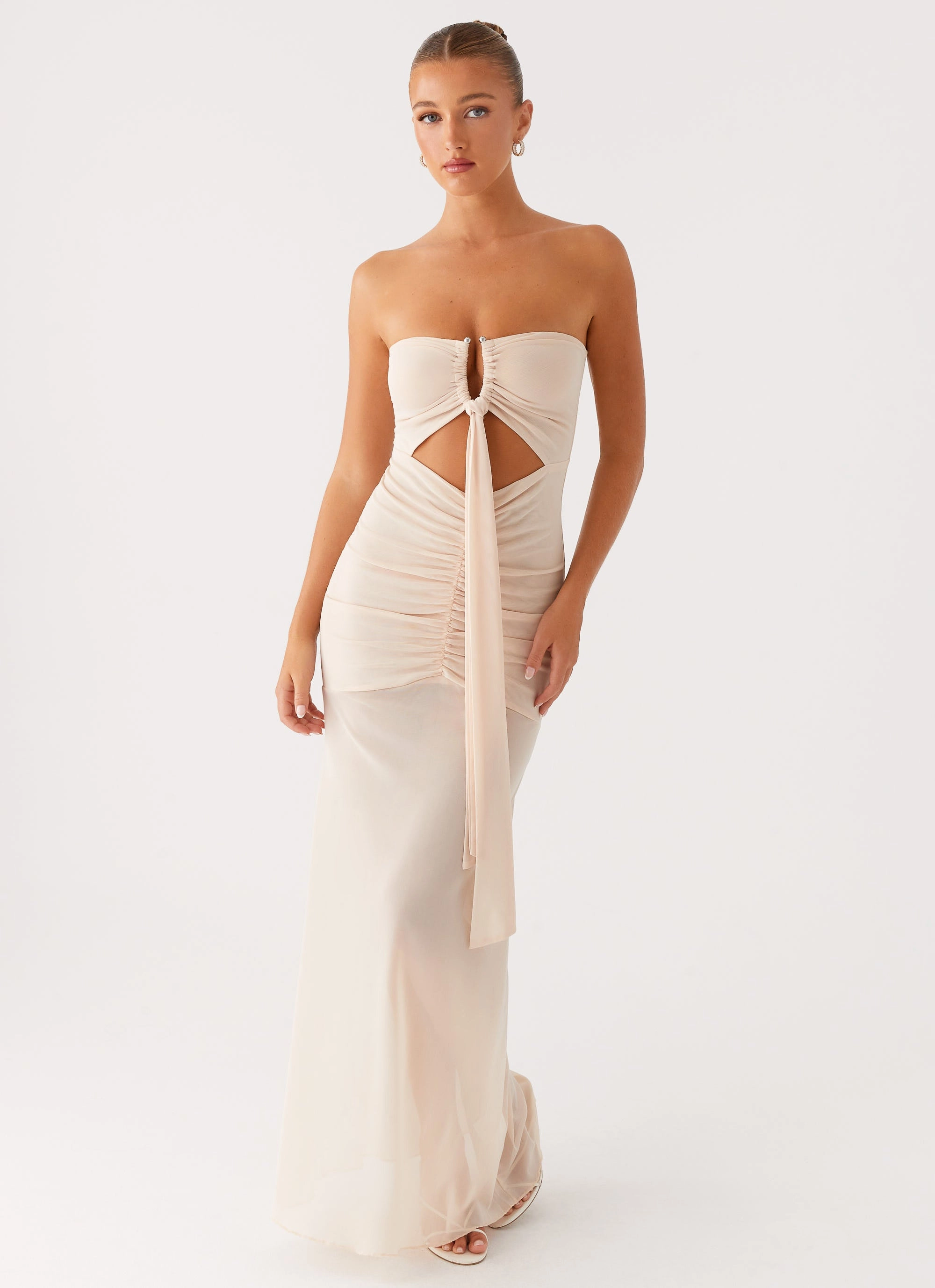 Lovie Maxi Dress - Beige Soft-Lining