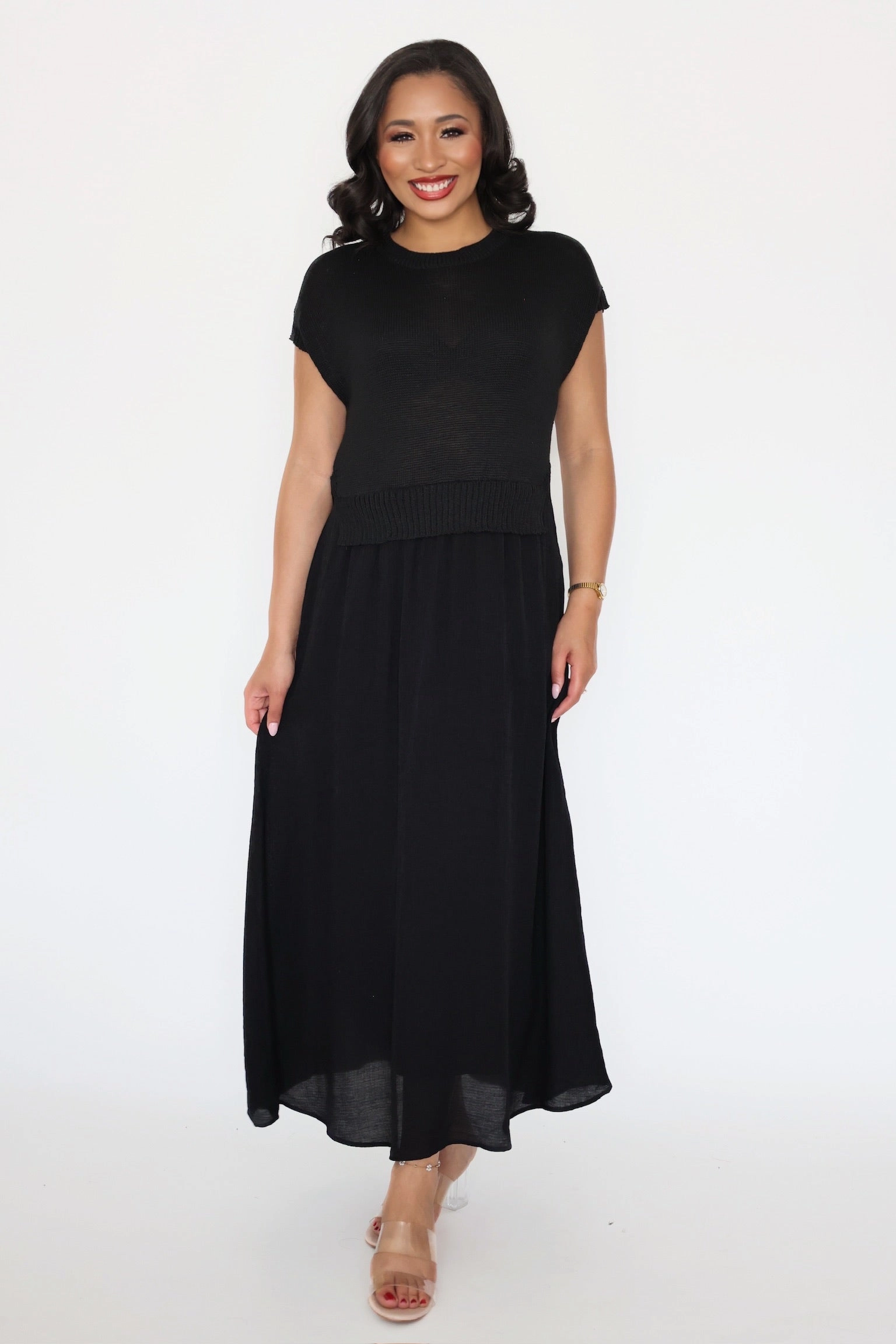 Double Layered Fabric Reinforced Seam Technique Mixed Emotions Dress