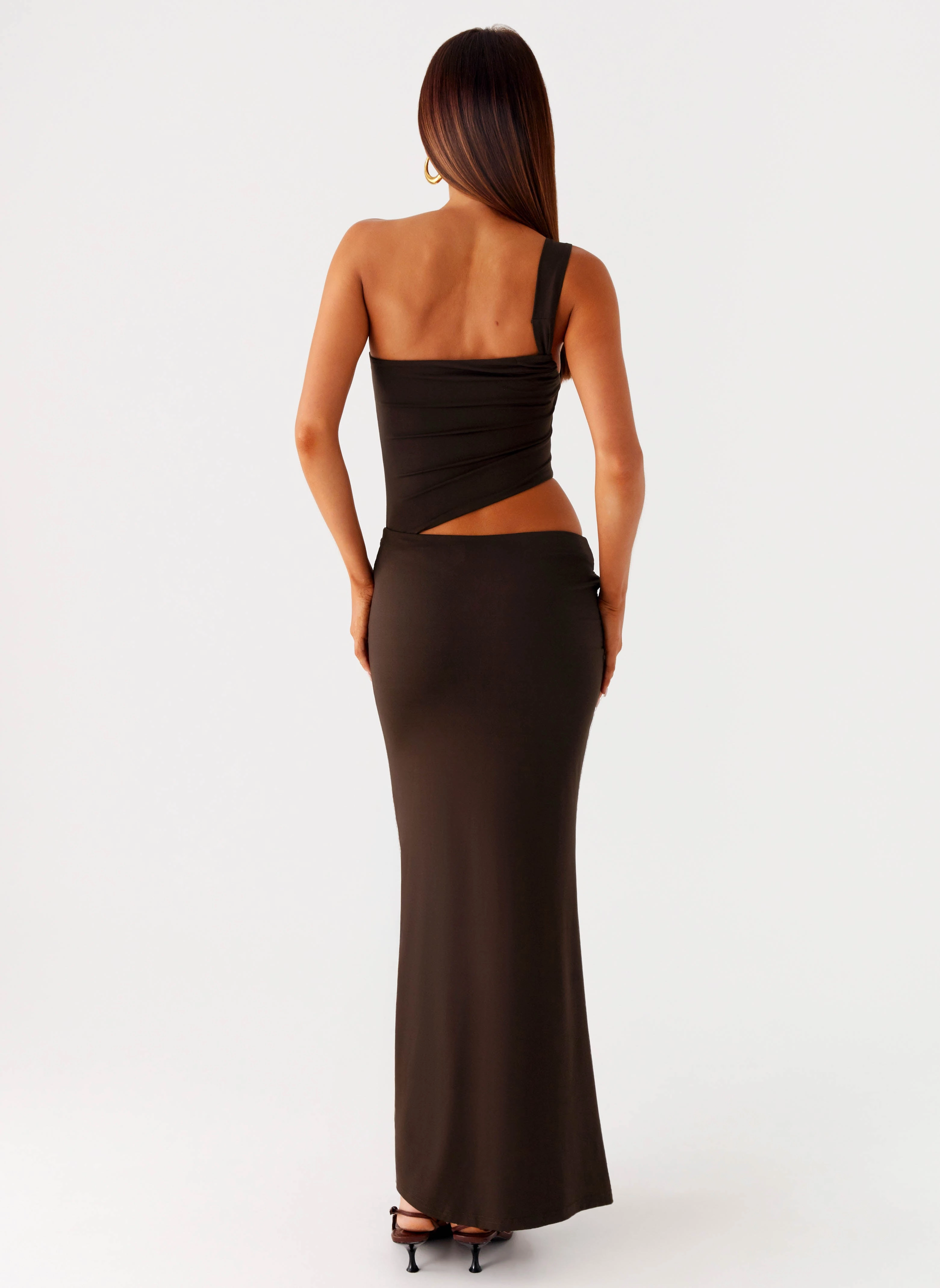 Soul Warm Luara Cut Out Maxi Dress - Chocolate