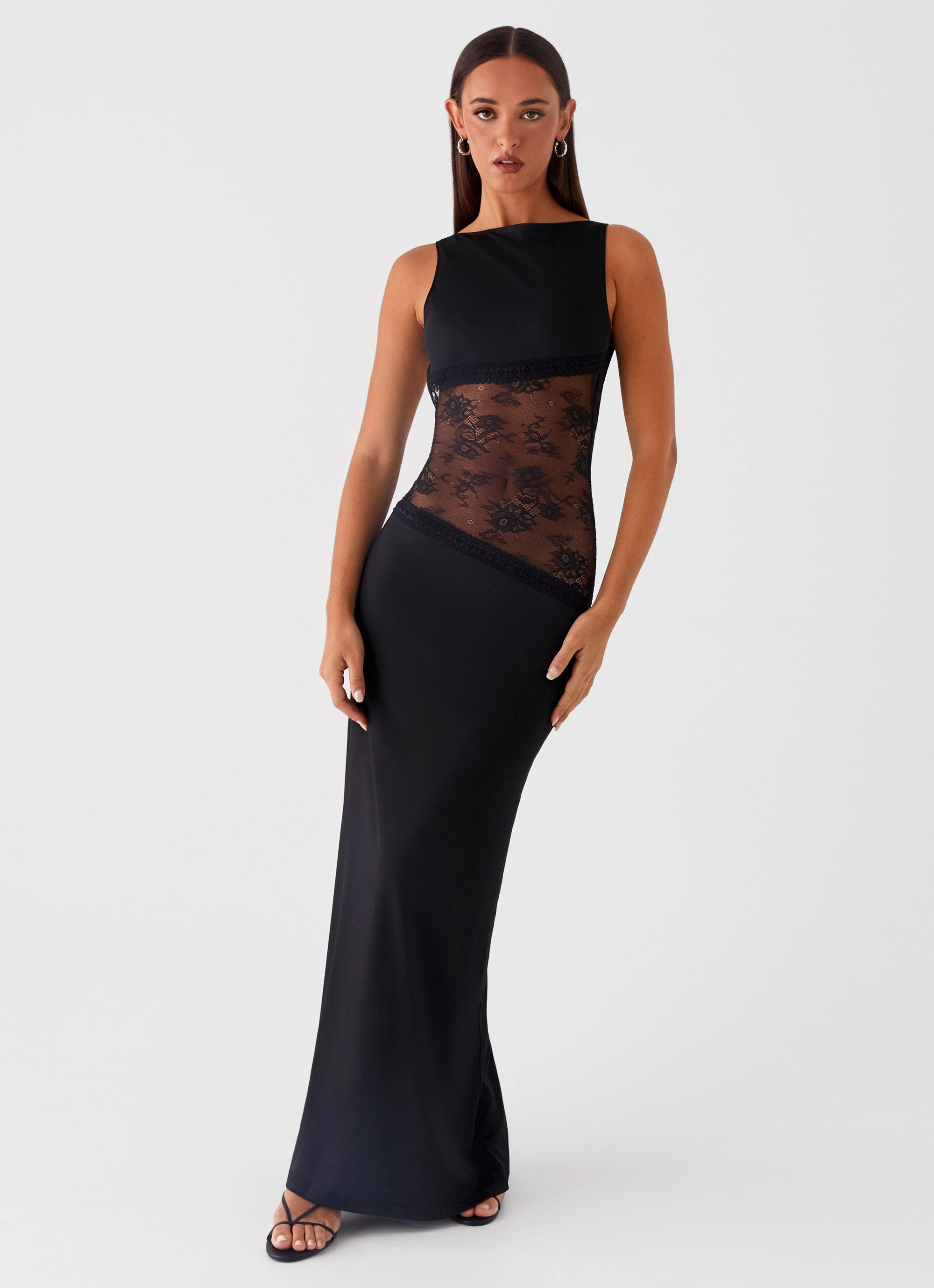 Contemporary Vibe Indoor Event Lucinda Maxi Dress - Black