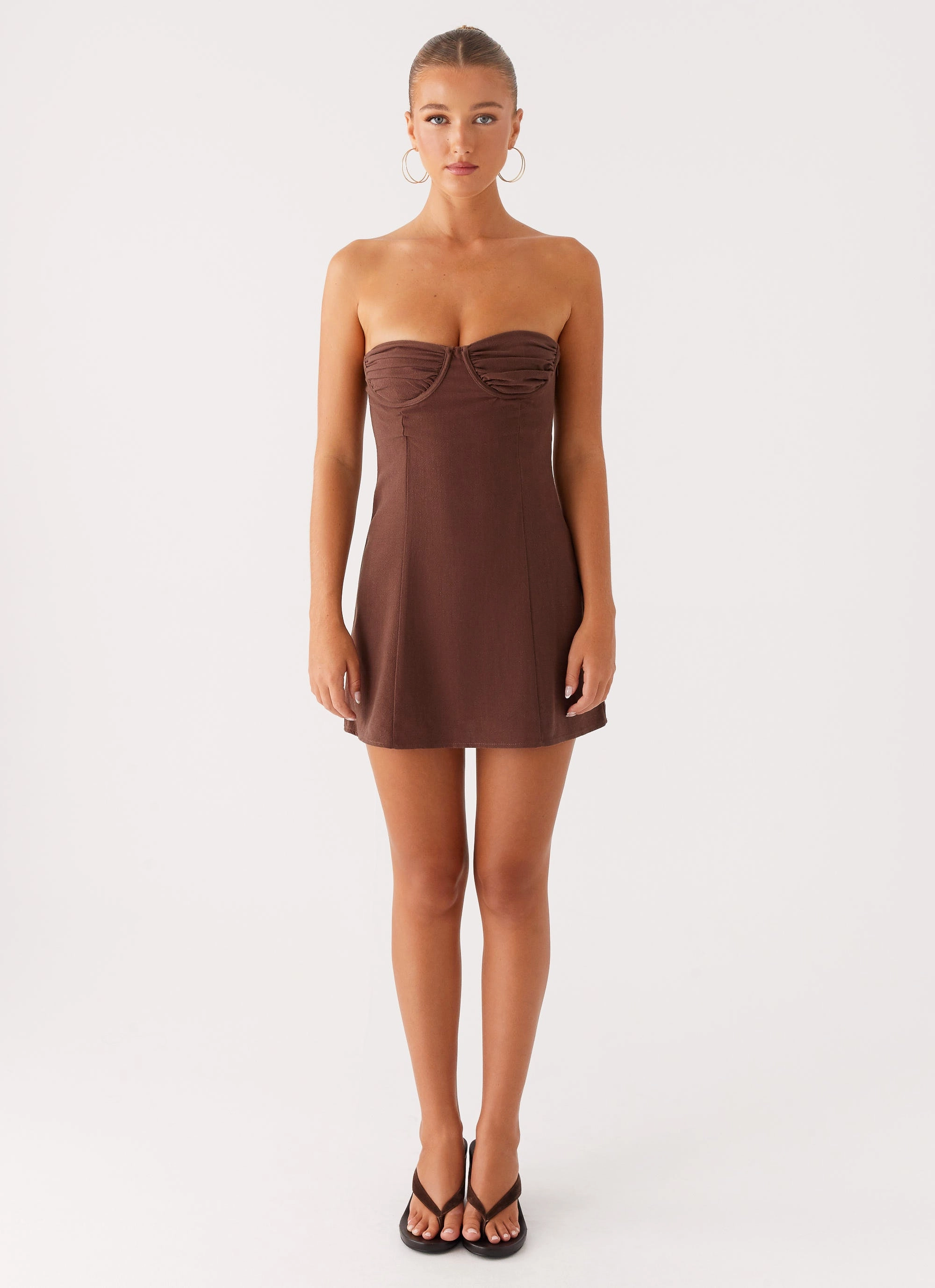 Timeless Appeal Ludo Mini Dress - Chocolate