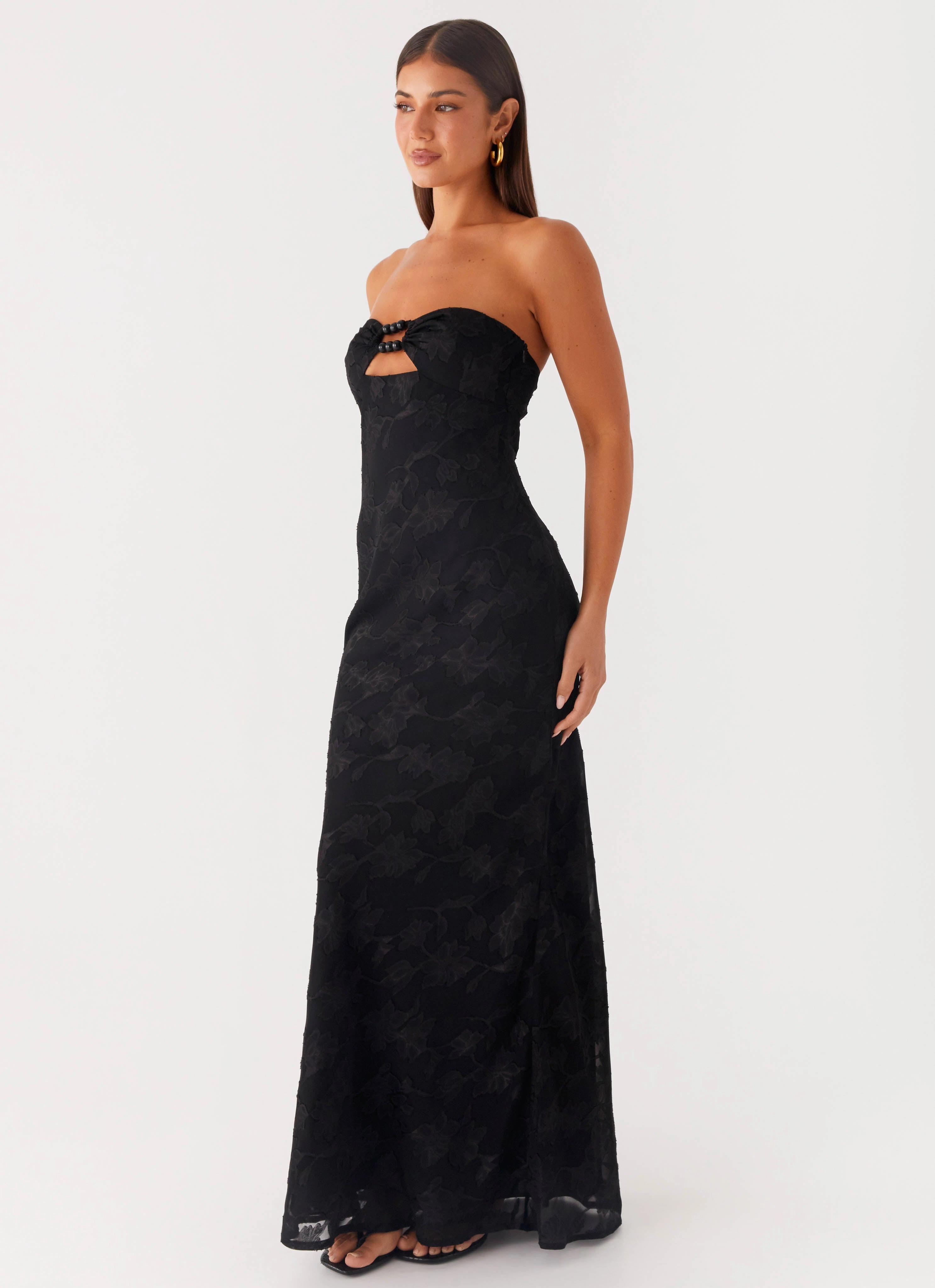 All weather Travel Essential Lunar Maxi Dress - Black