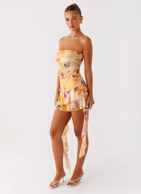 Classic Layering Macey Mini Dress - Sunburst Floral