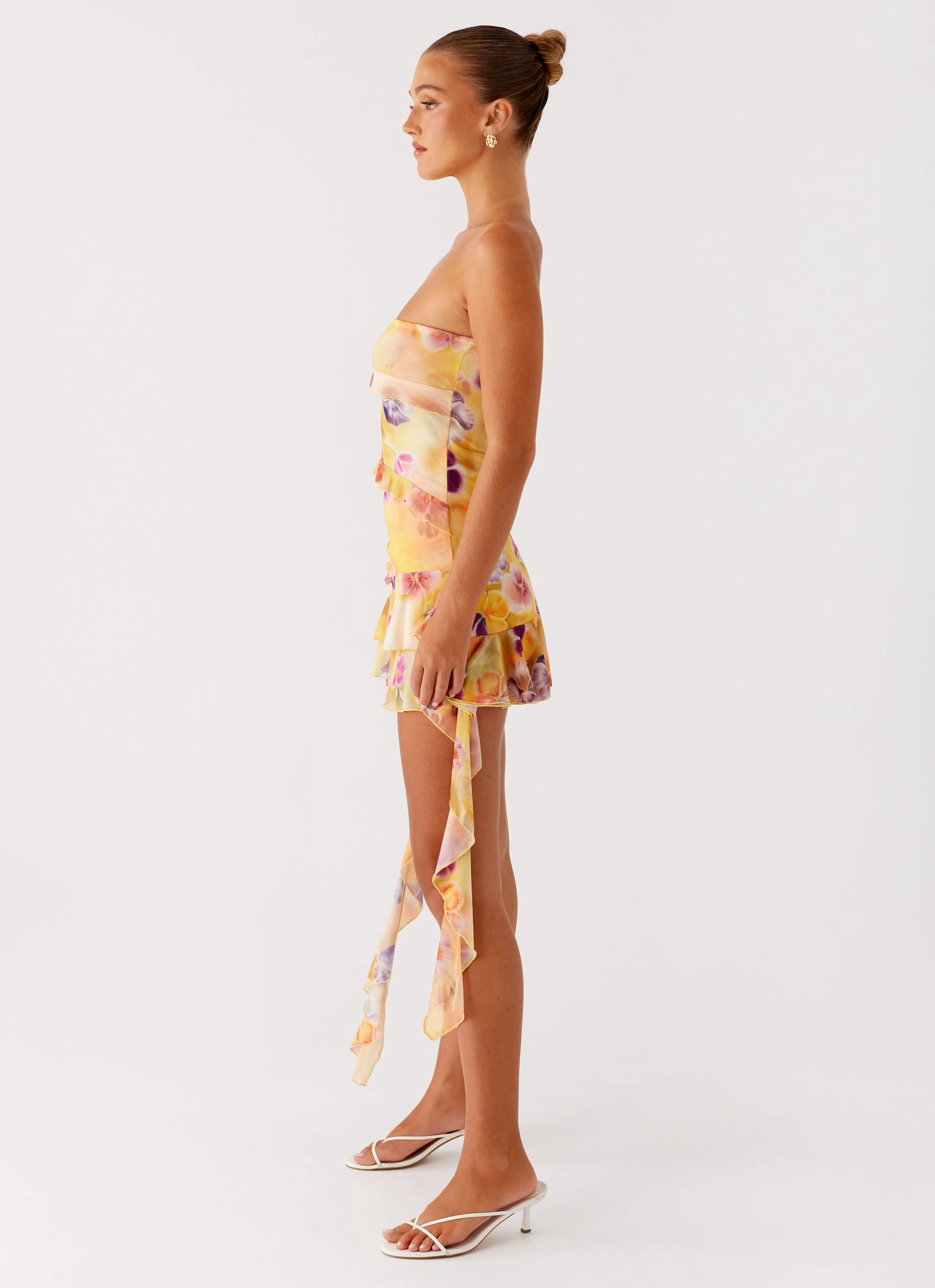 Macey Mini Dress - Sunburst Floral Classic Layer Elegant Fabric