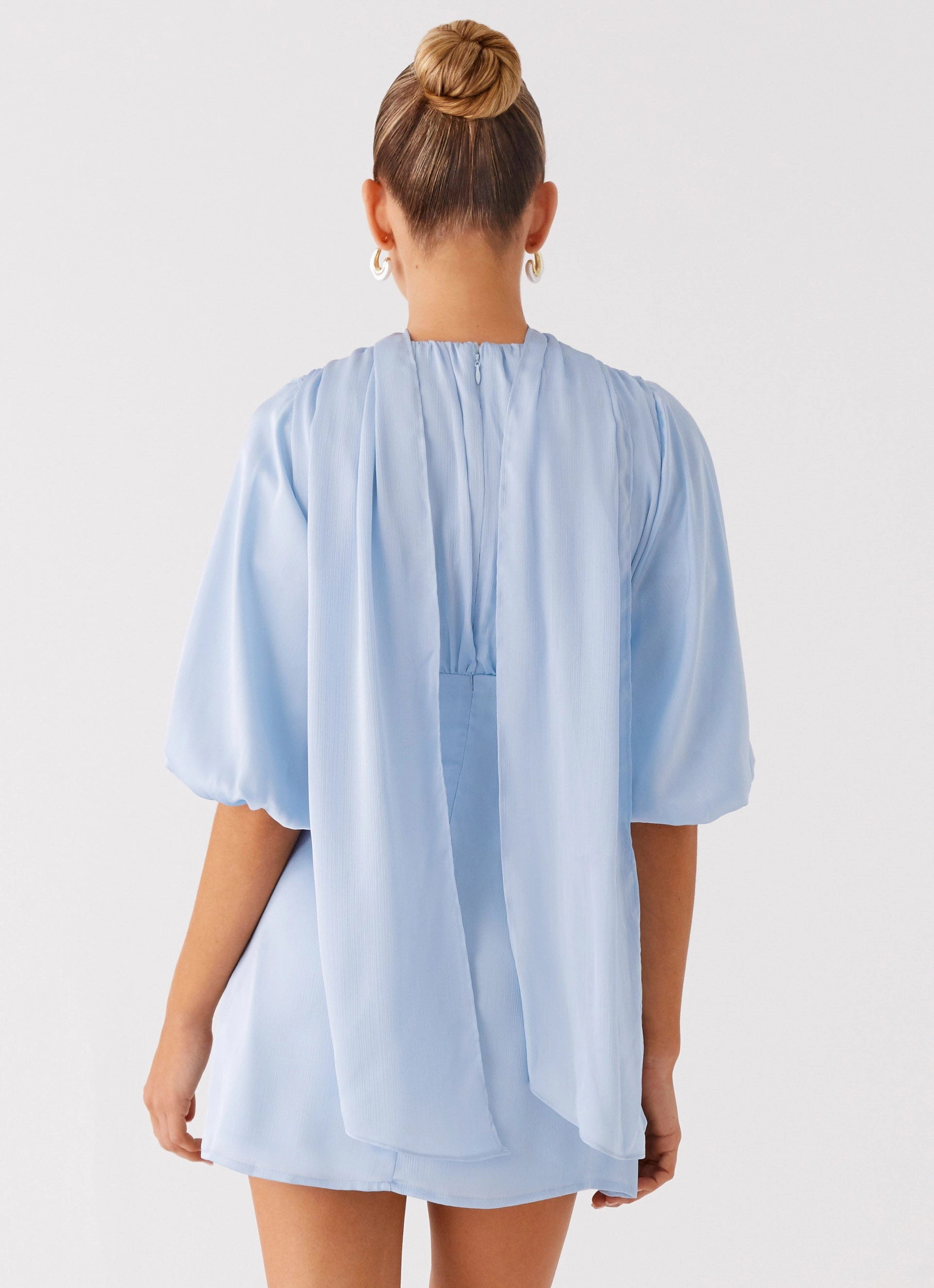 Mary Mini Dress - Blue Texture Mood