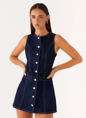 Work Ready Dolton Mini Dress - Indigo