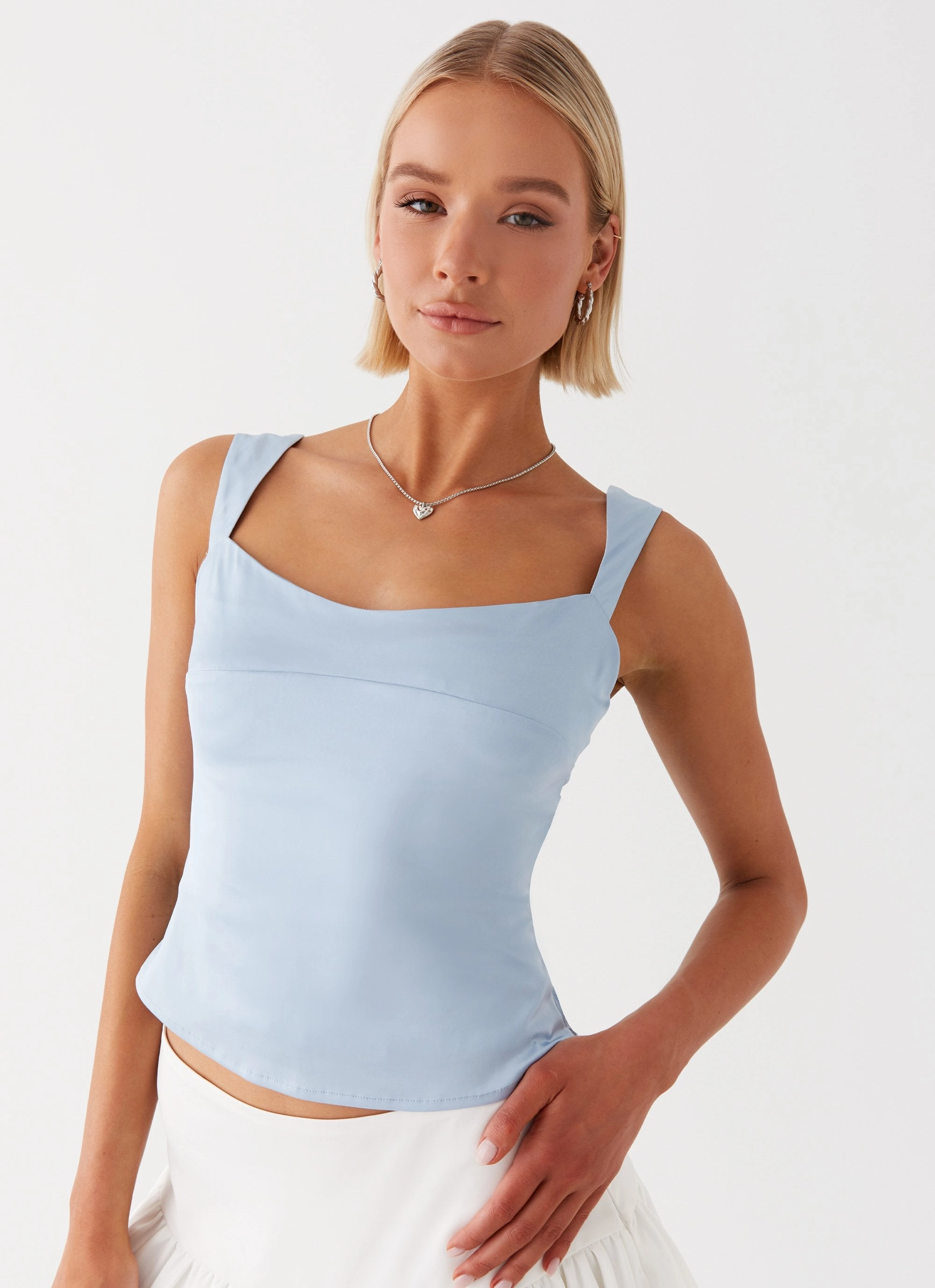 SunProtective Lylah Satin Top - Blue