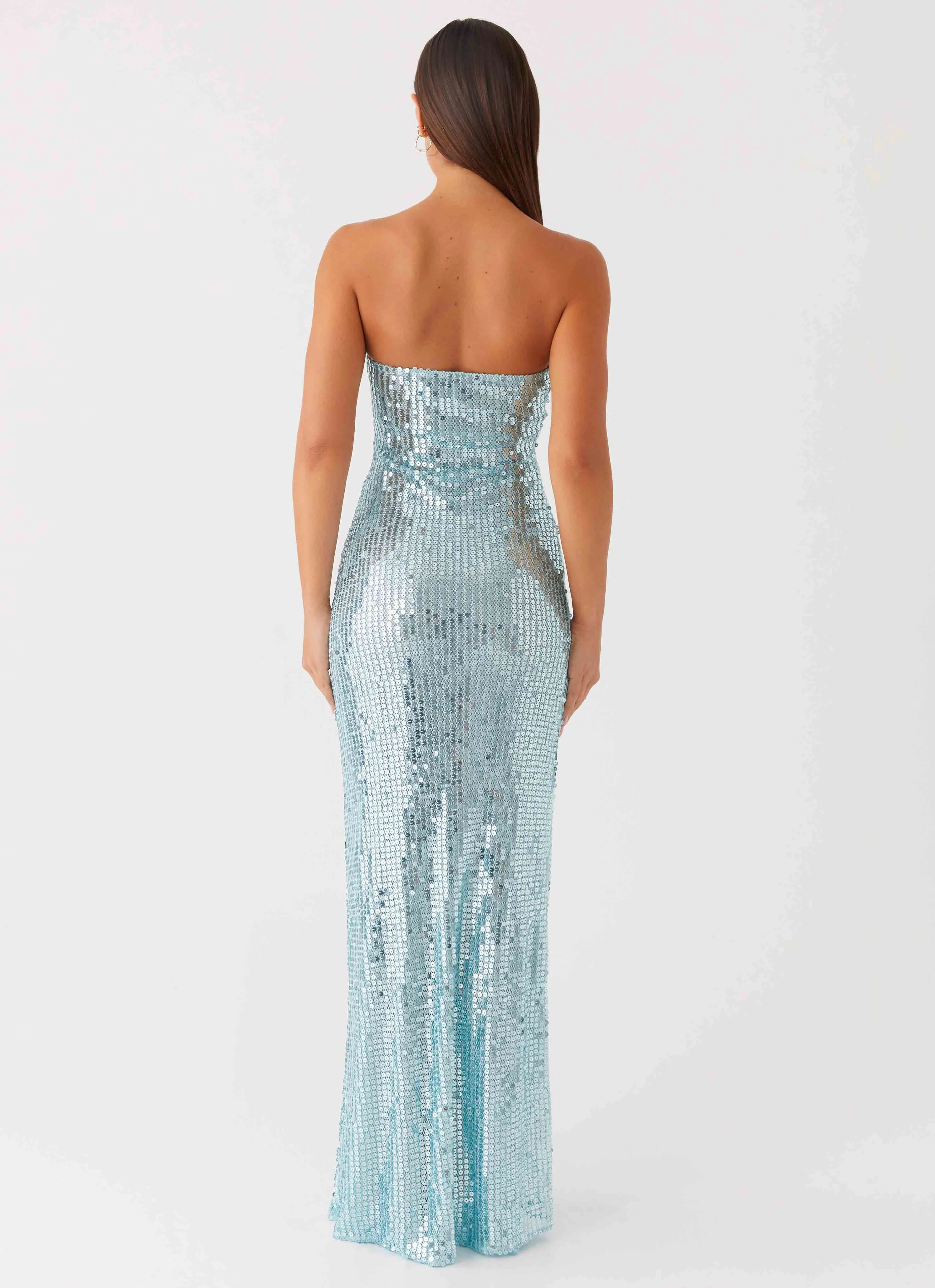 Lyric Sequin Maxi Dress - Turquoise Sporty-Look