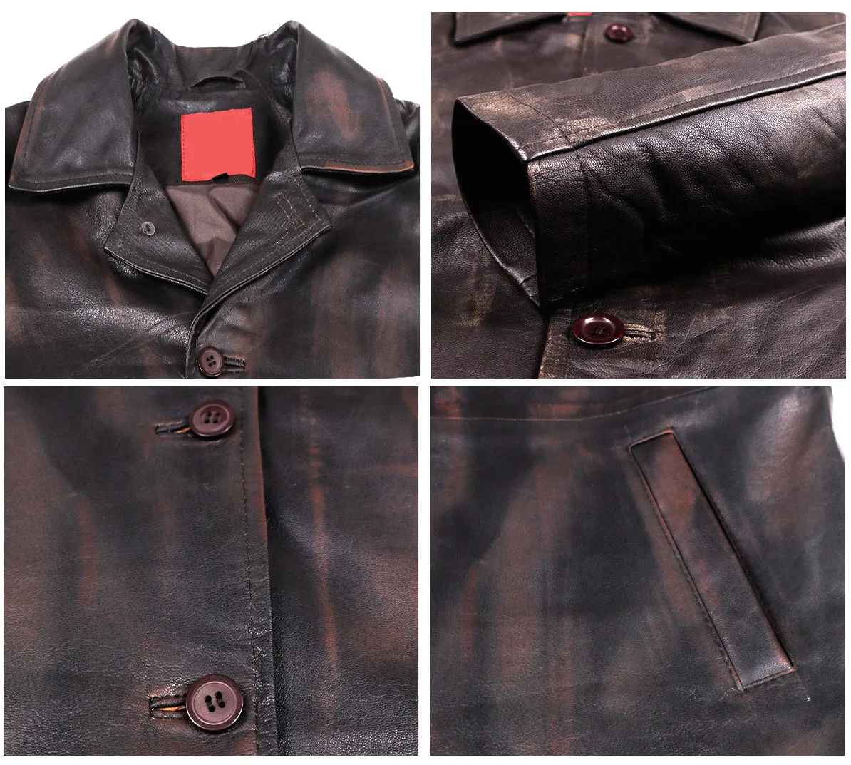 Lyrith Modern Fit Long Leather Car Coat