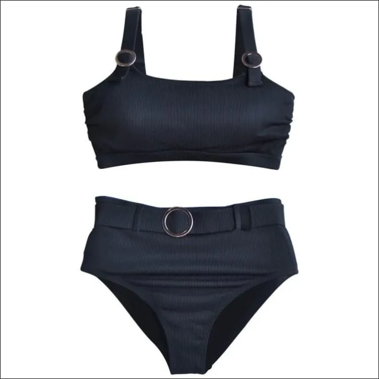 Lysa Women’s Plus Size Ribbed Olivia Bikini Swimsuit 2pc Set 0X 1X 2X 3X