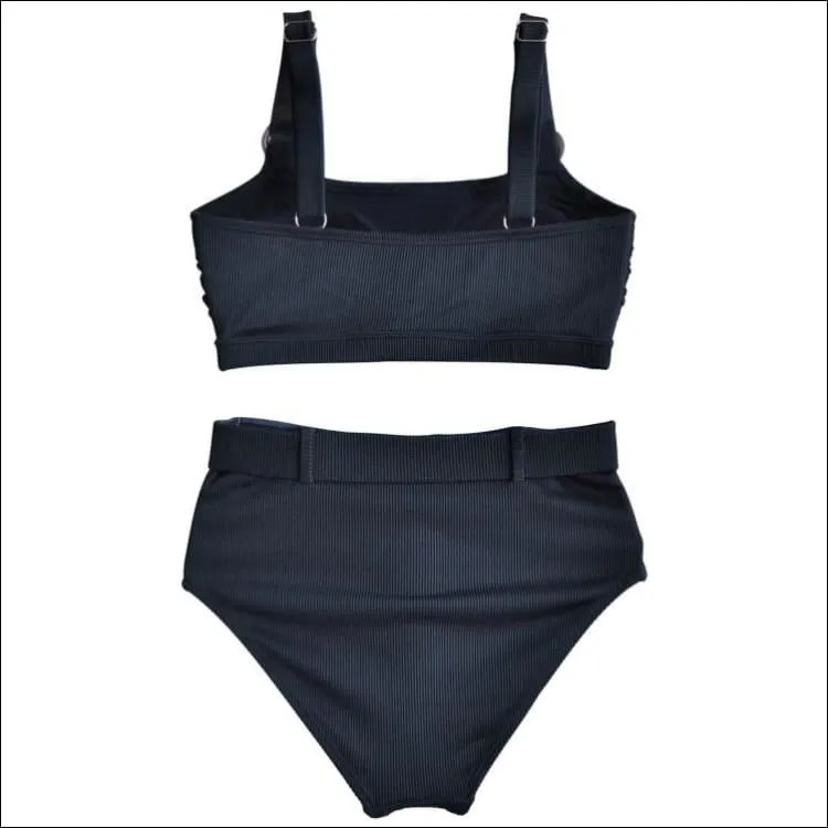 Lysa Women’s Plus Size Ribbed Olivia Bikini Swimsuit 2pc Set 0X 1X 2X 3X