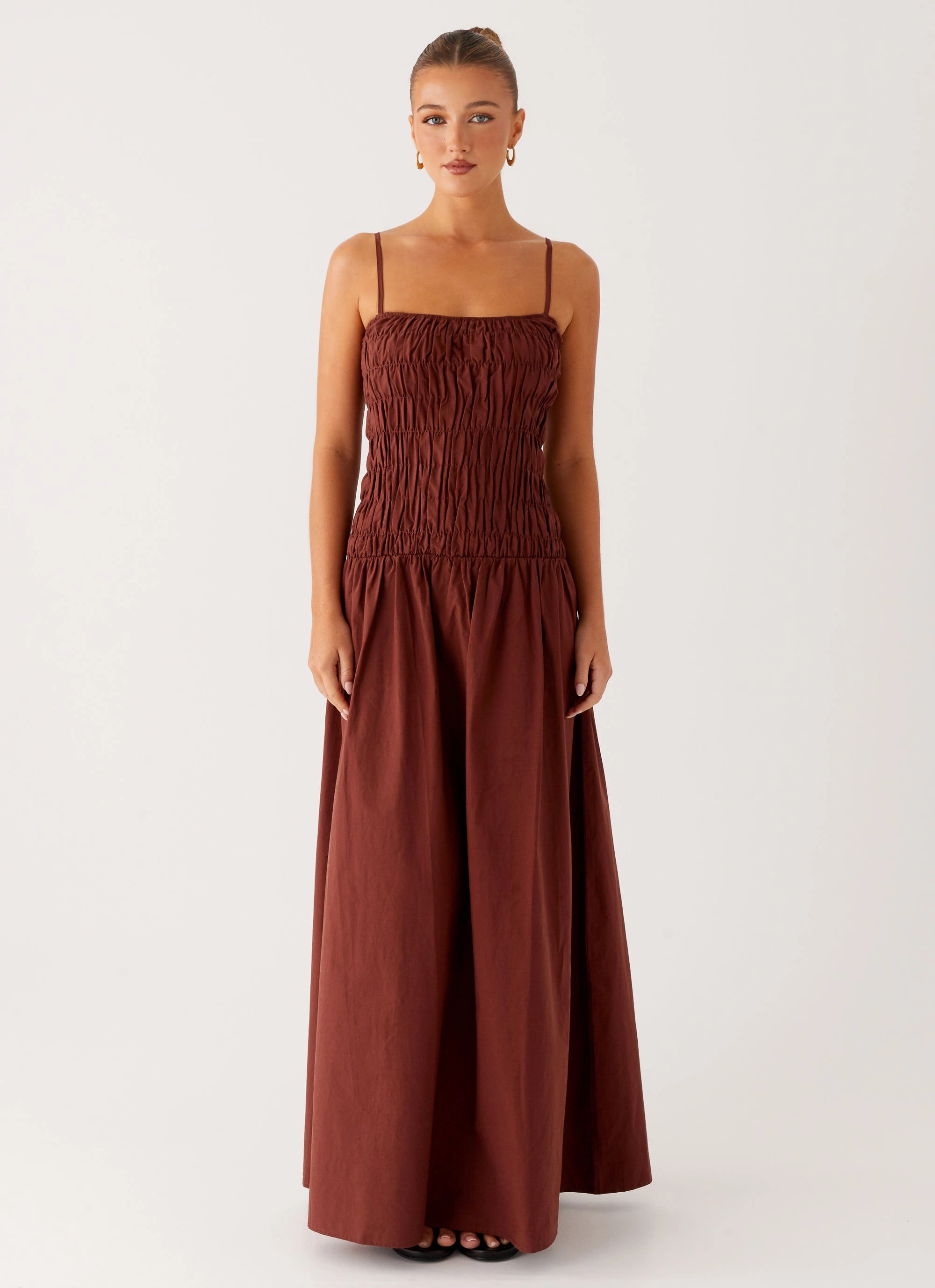 Smooth Line Form Flow Brooke Maxi Dress - Chocolate