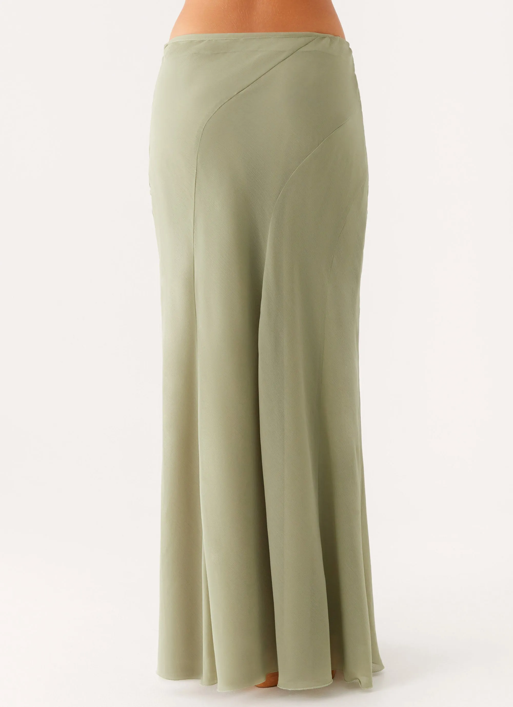 Maddox Maxi Skirt - Sage Light Outfit