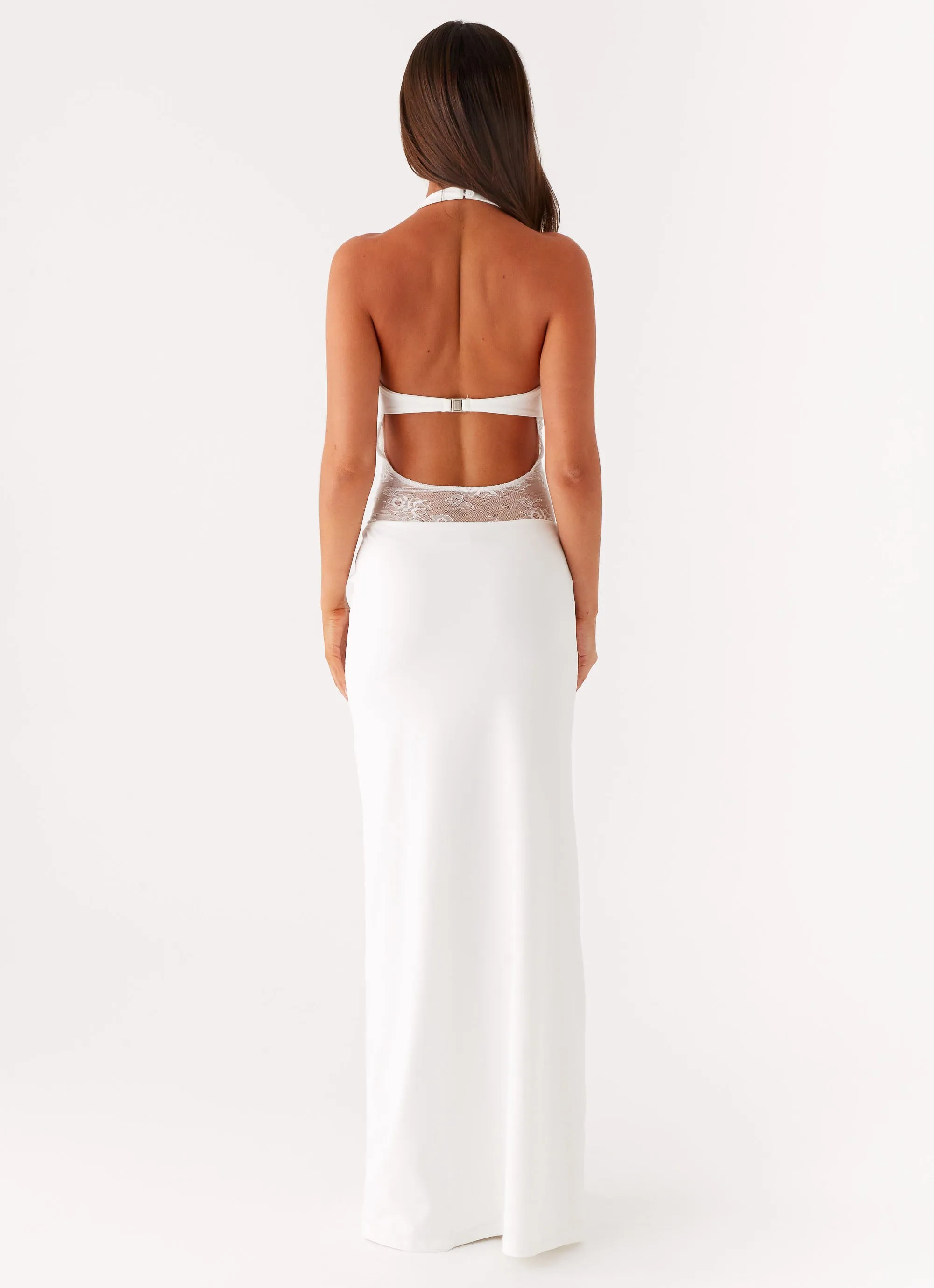 Main Focus Maxi Dress - White Breathable back panel