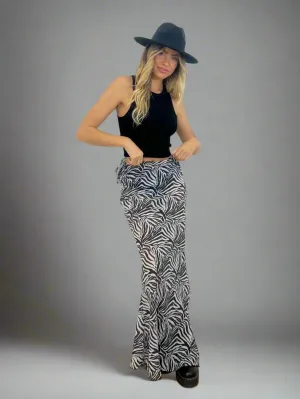 Malibu Sheer Beach Maxi Skirt / Zebra Celebrity Inspired Low Maintenance Fabric Cashmere Touch Malibu Sheer Beach Maxi Skirt / Zebra