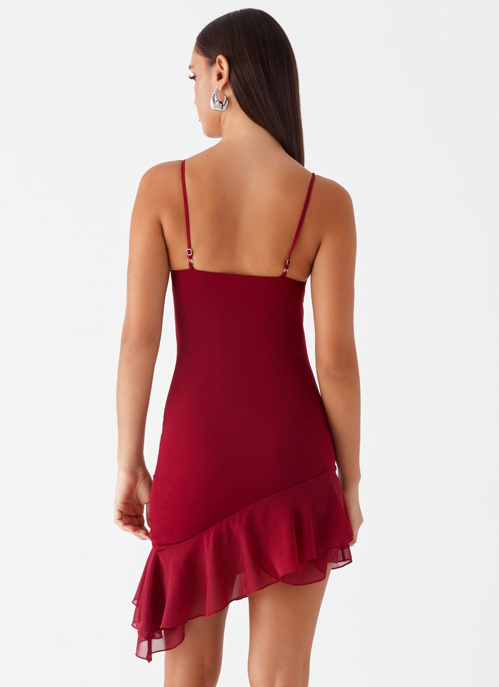 Mallory Mini Dress - Cherry Red Happy Fit Mid layer
