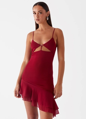 Comfy Fit Wear Mallory Mini Dress - Cherry Red
