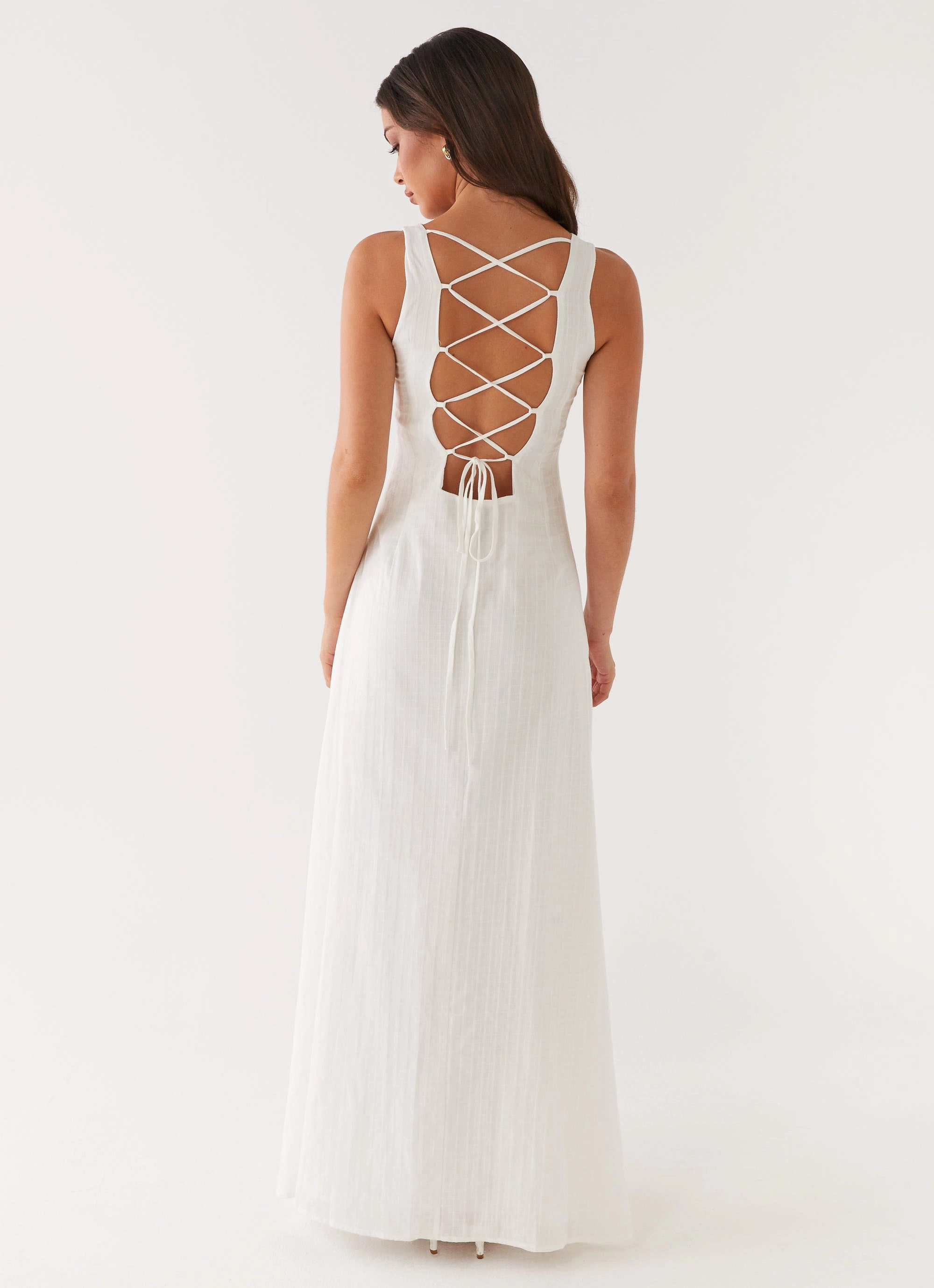 Maloney Maxi Dress - White LowProfileZipper