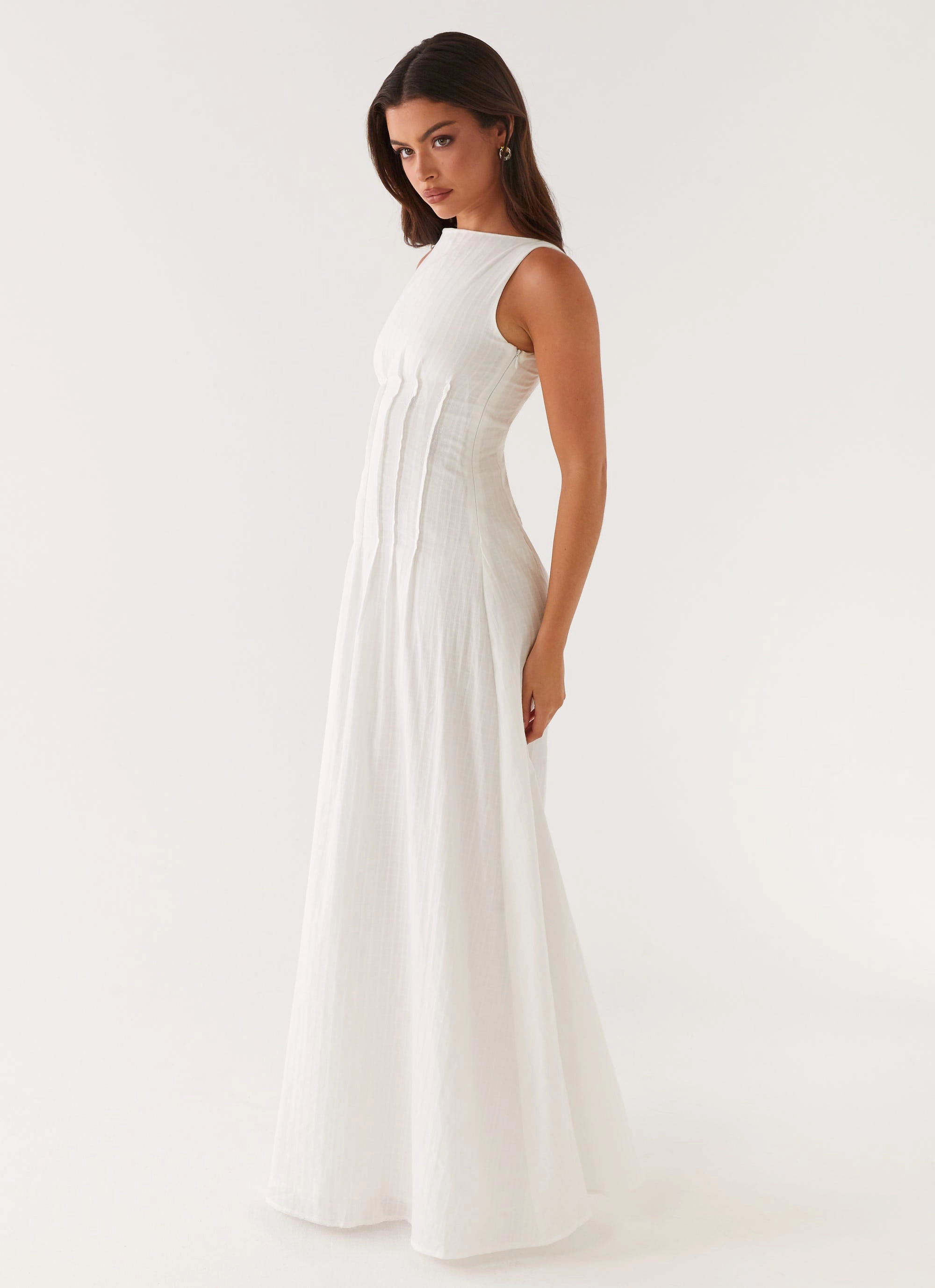 Feminine Vibe AntiFrayEdging Maloney Maxi Dress - White