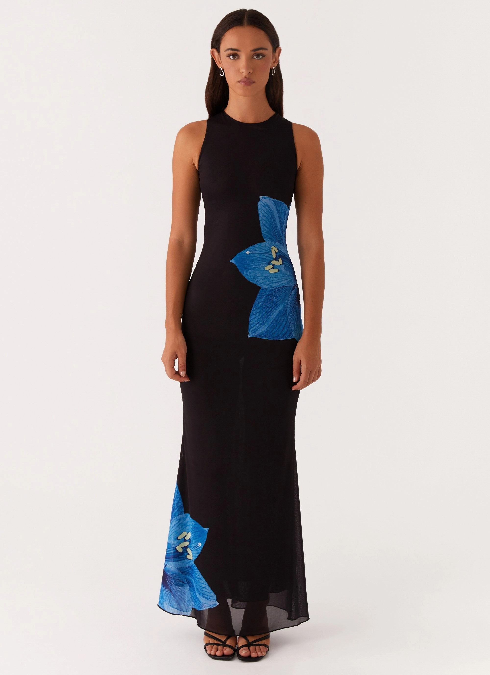 Manhattan Nights Maxi Dress - Black Travel Edge Fashionable Cut