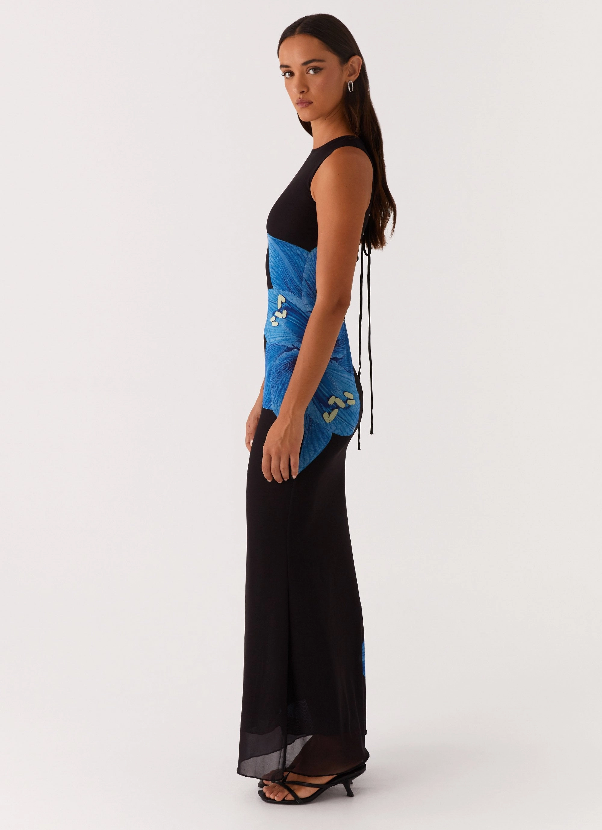 Bright Bloom Fall Go Manhattan Nights Maxi Dress - Black