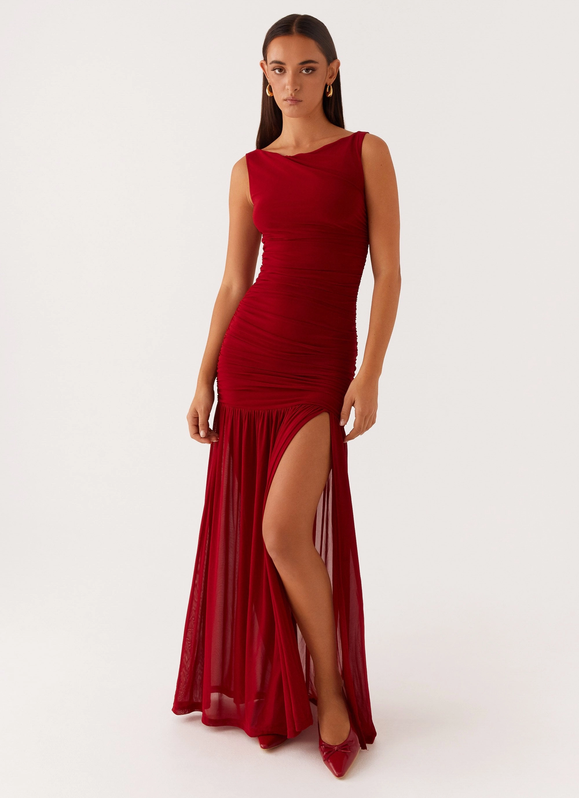 Stain-Guard-Finish Manon Maxi Dress - Red