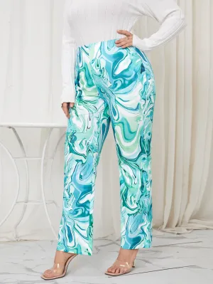 Marble Long Plus Size Pants
