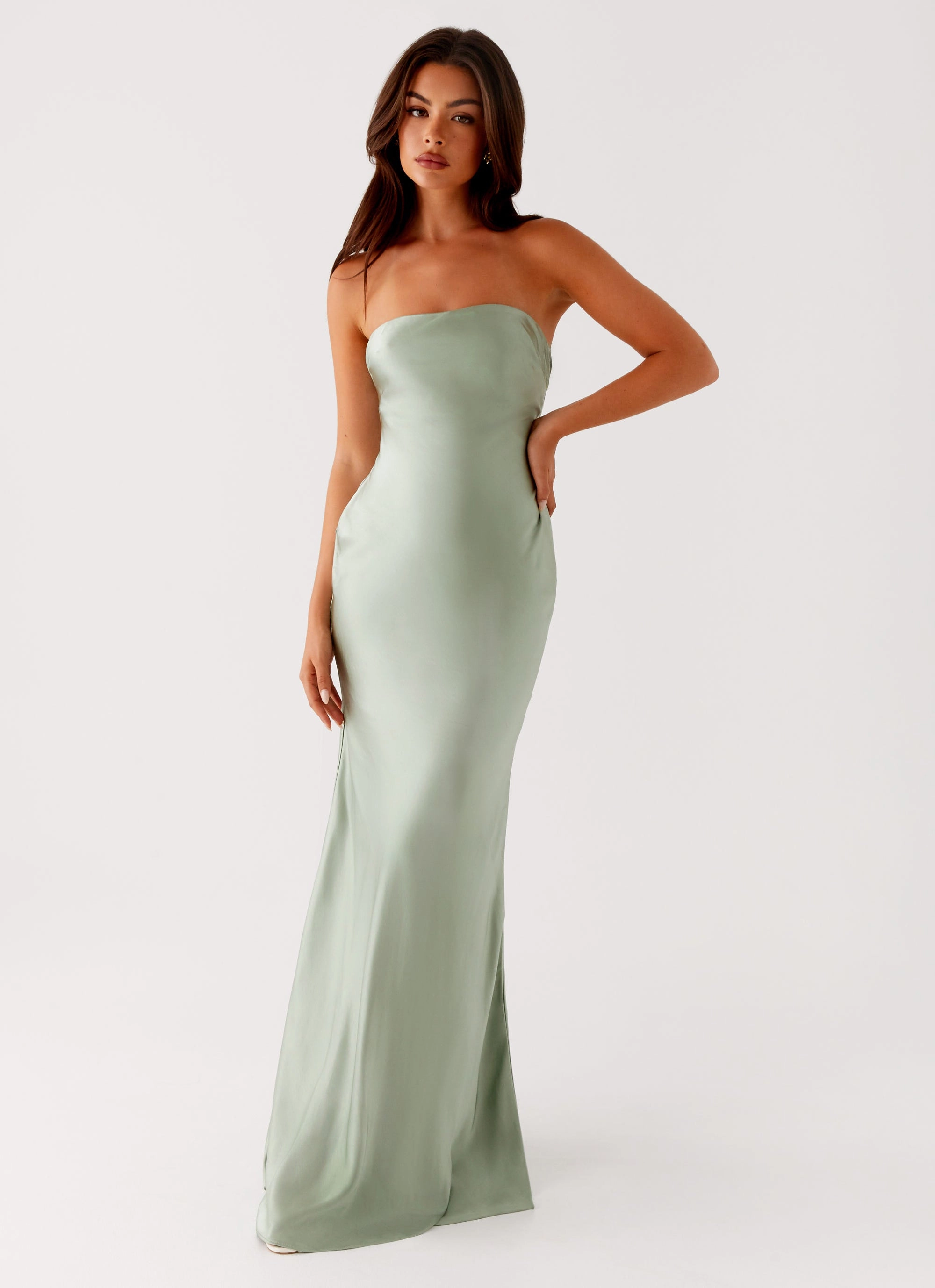 Comfortable and Fashionable Sheer Overlay Monte Carlo Maxi Dress - Sage
