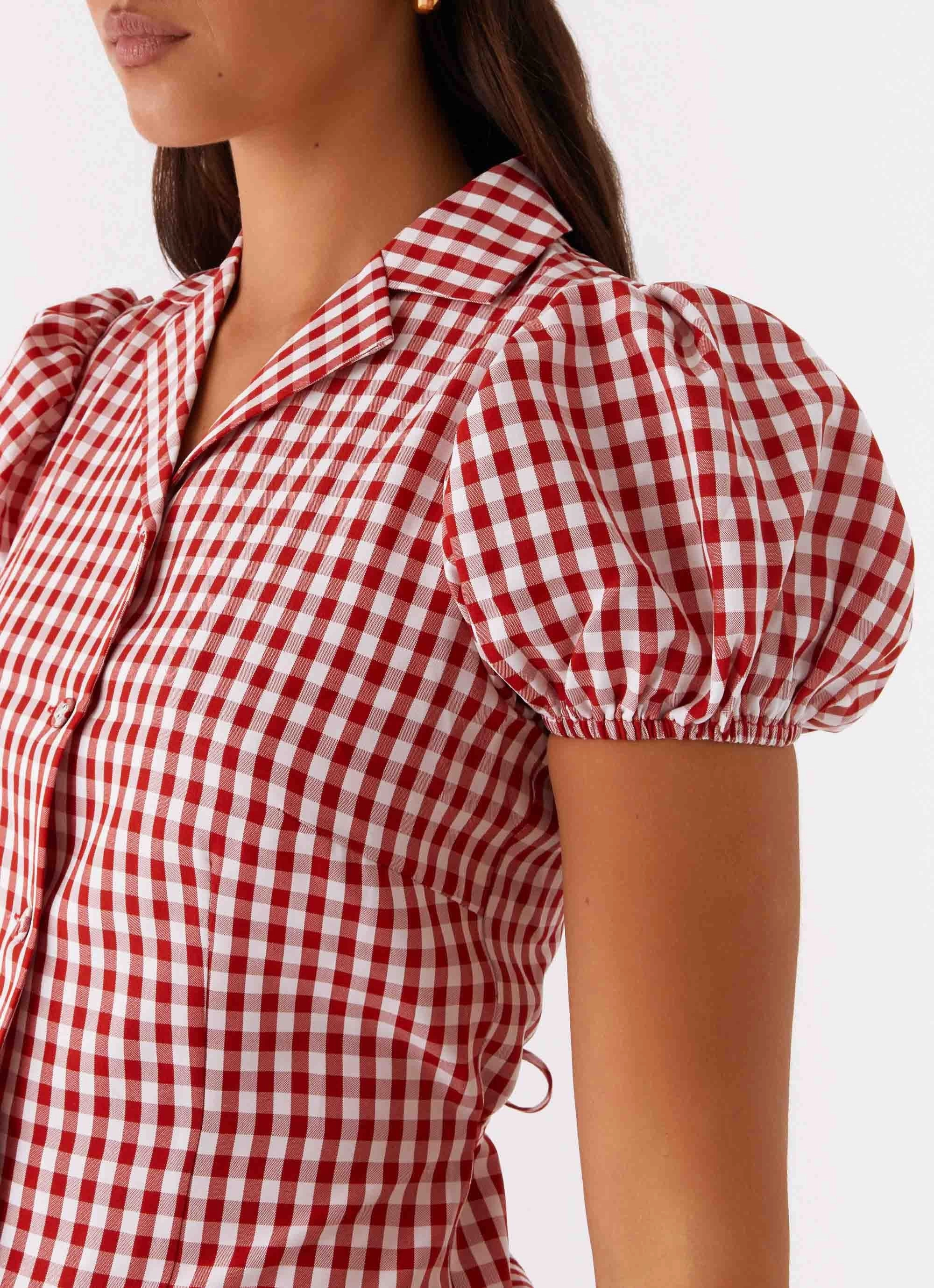 Verity Maxi Dress - Red Gingham Sporty Comfort