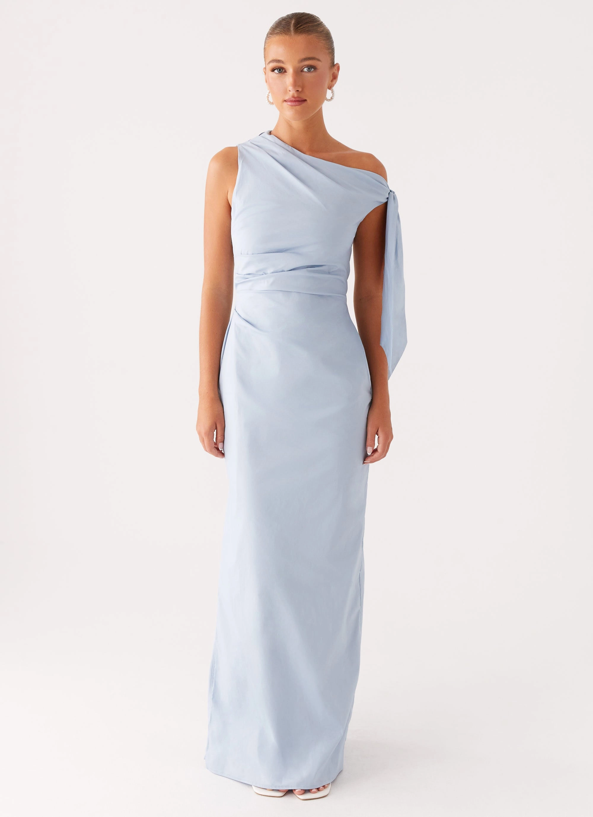 Marella Maxi Dress - Blue Easy Layering Piece Everyday Comfort Wear
